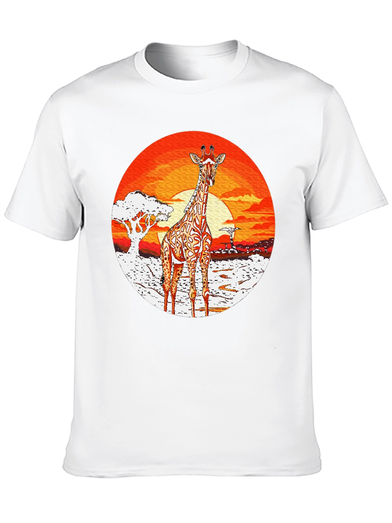 Giraffe Sunset T-Shirt - African Safari Tee