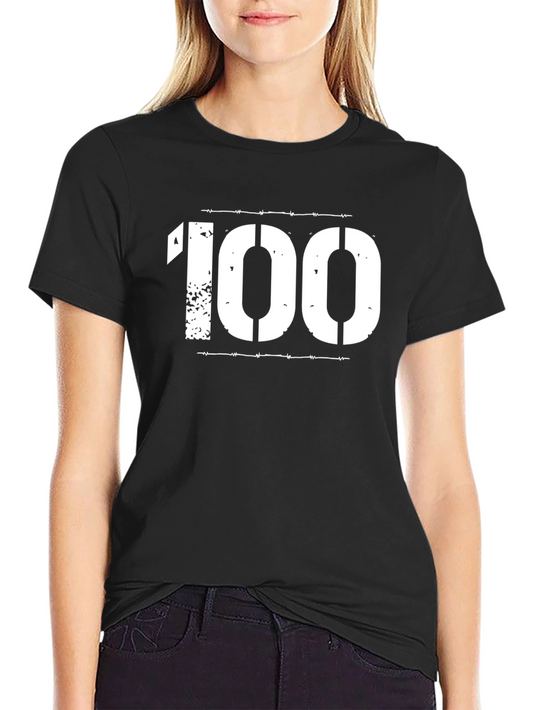 100 Barbed Wire Graphic Tee - Stylish Black T-Shirt