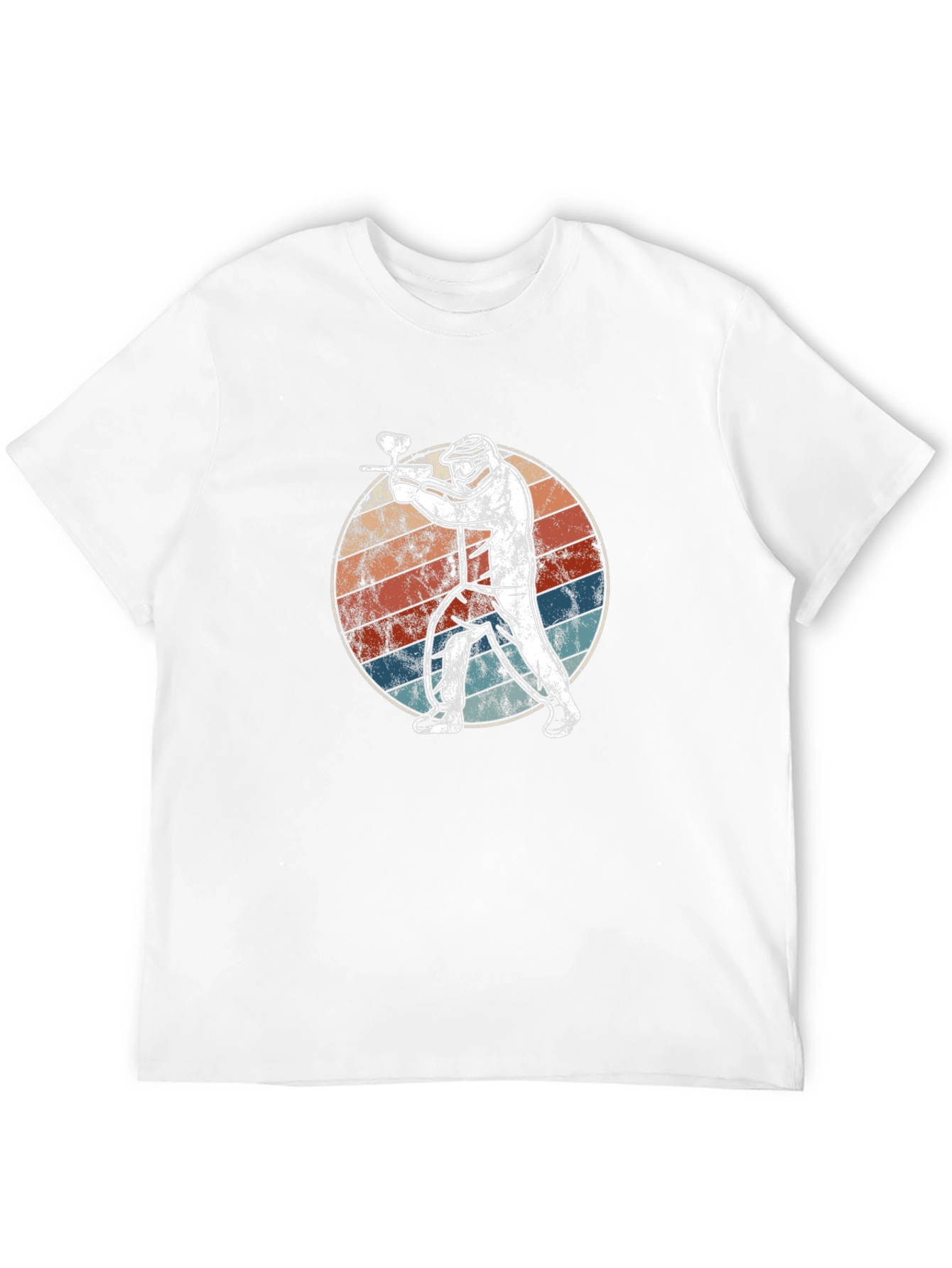 Paintball Player Graphic T-Shirt - Retro Style