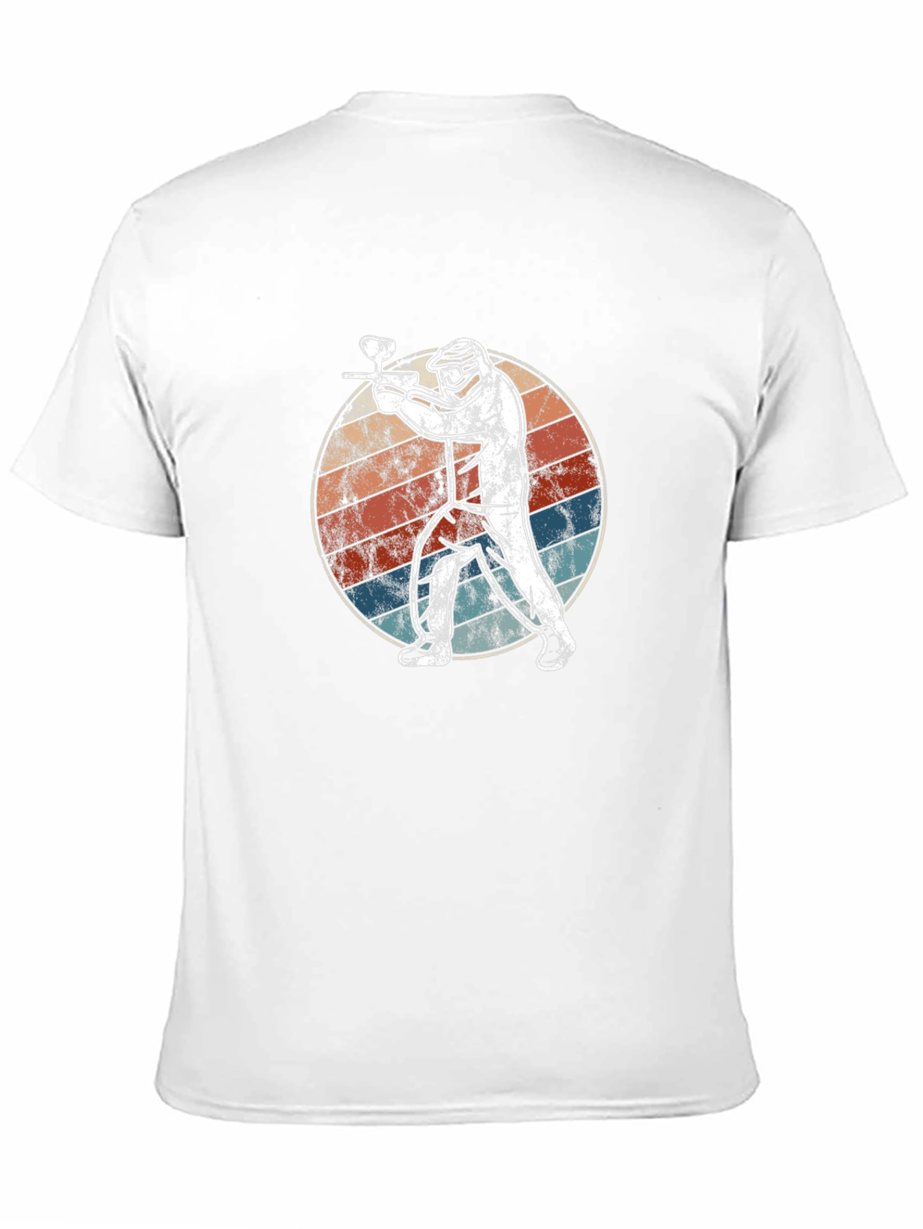 Paintball Player Graphic T-Shirt - Retro Style