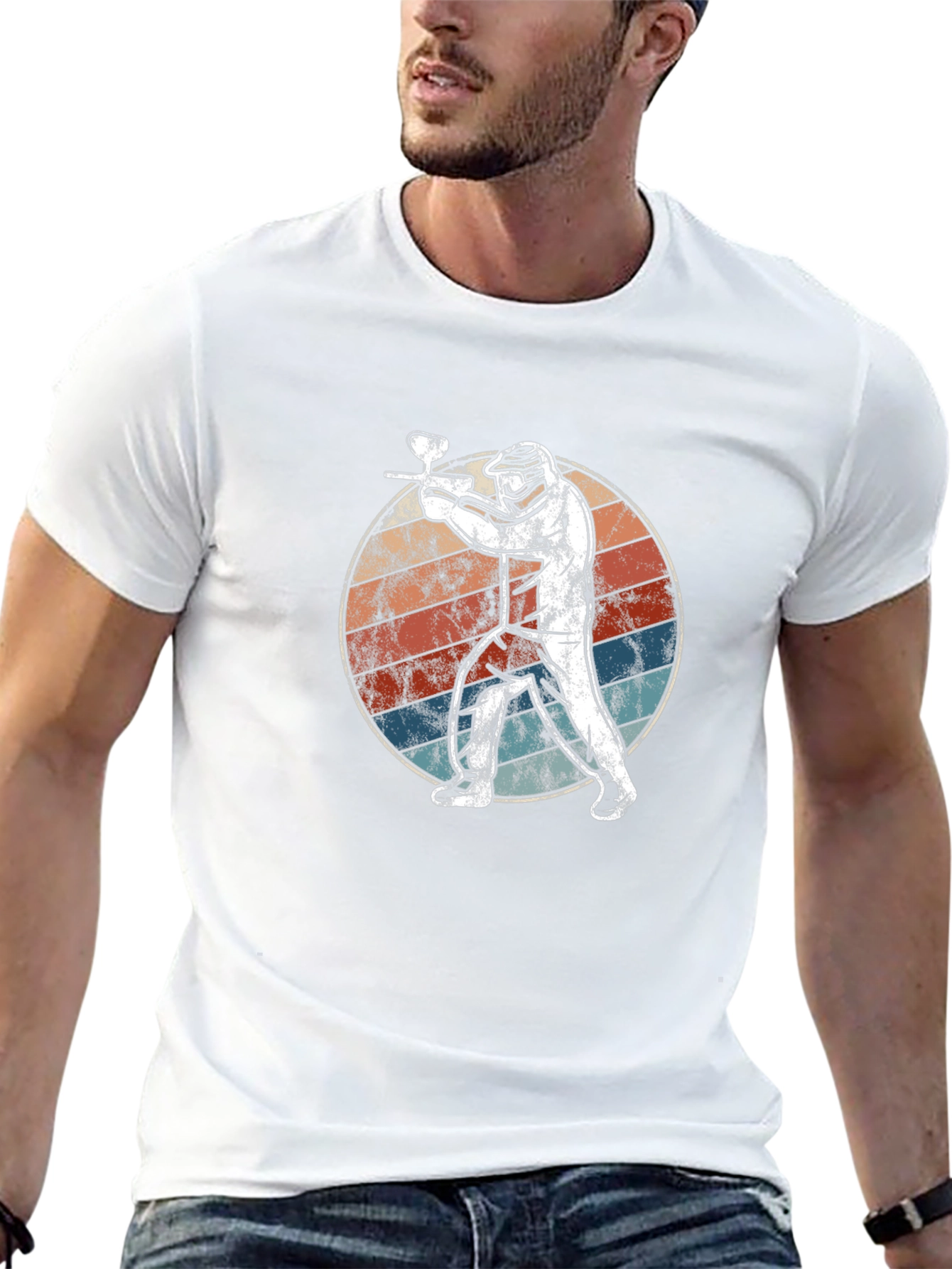 Paintball Player Graphic T-Shirt - Retro Style
