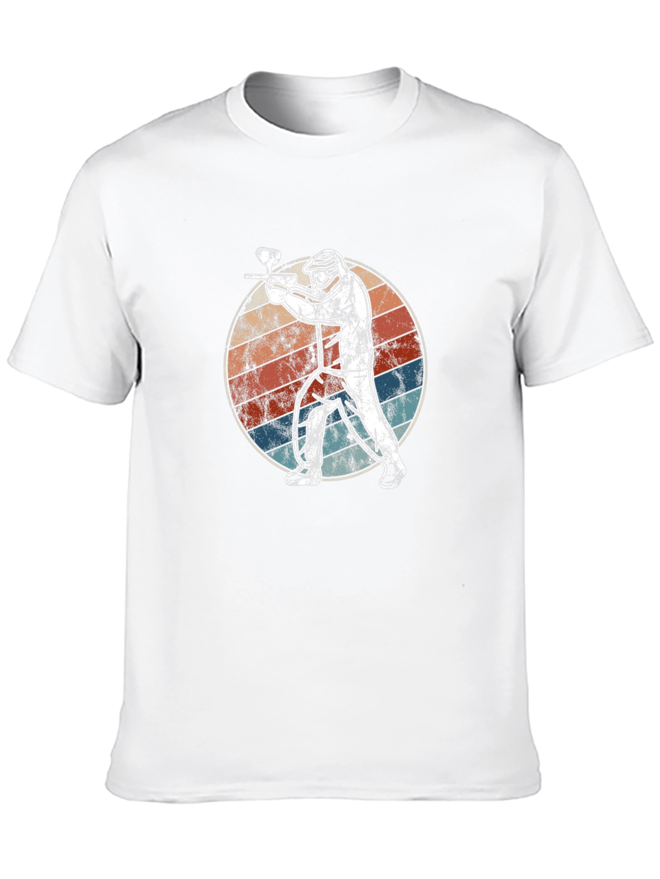 Paintball Player Graphic T-Shirt - Retro Style