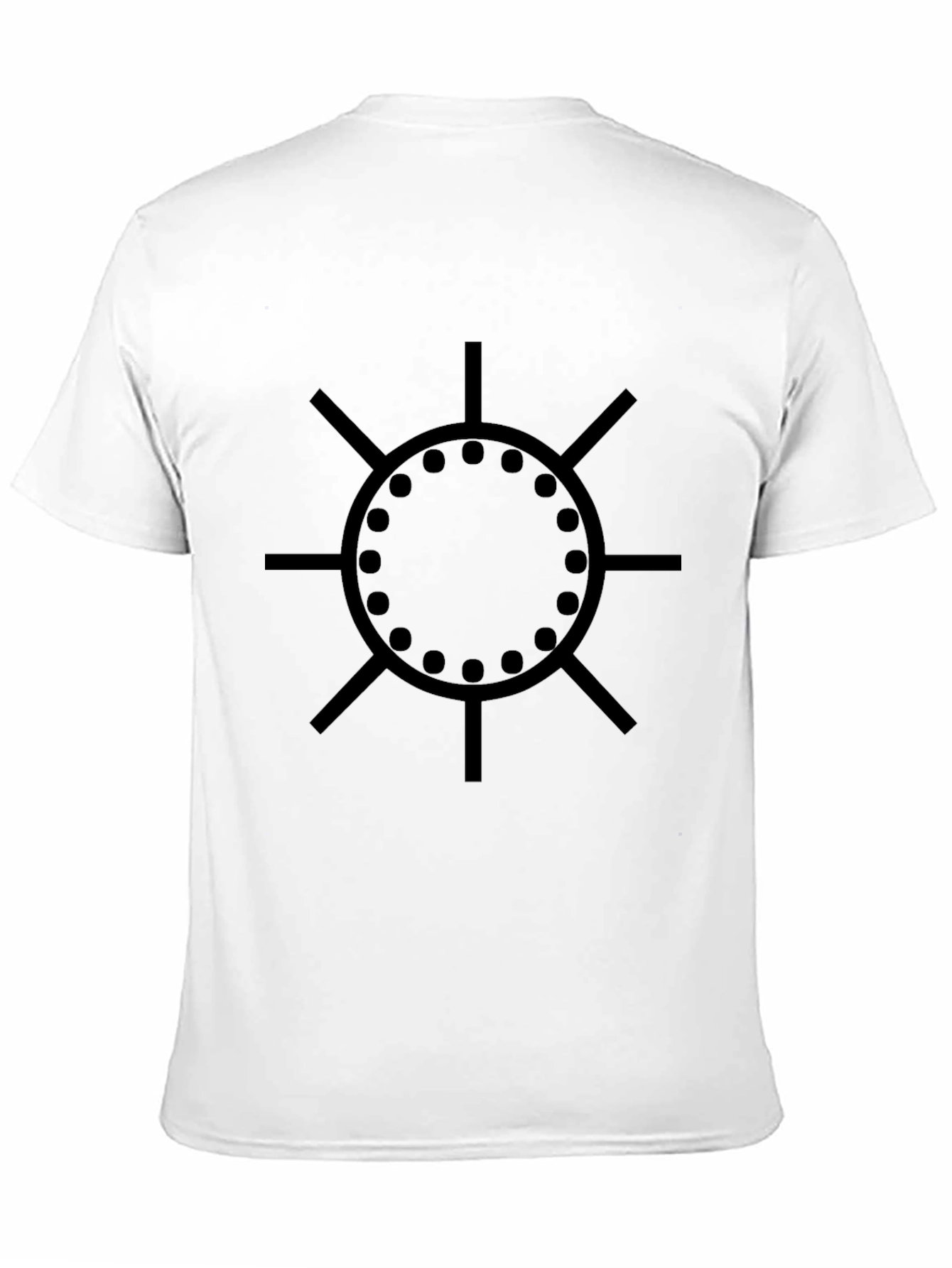 Geometric Graphic Print Black T-Shirt