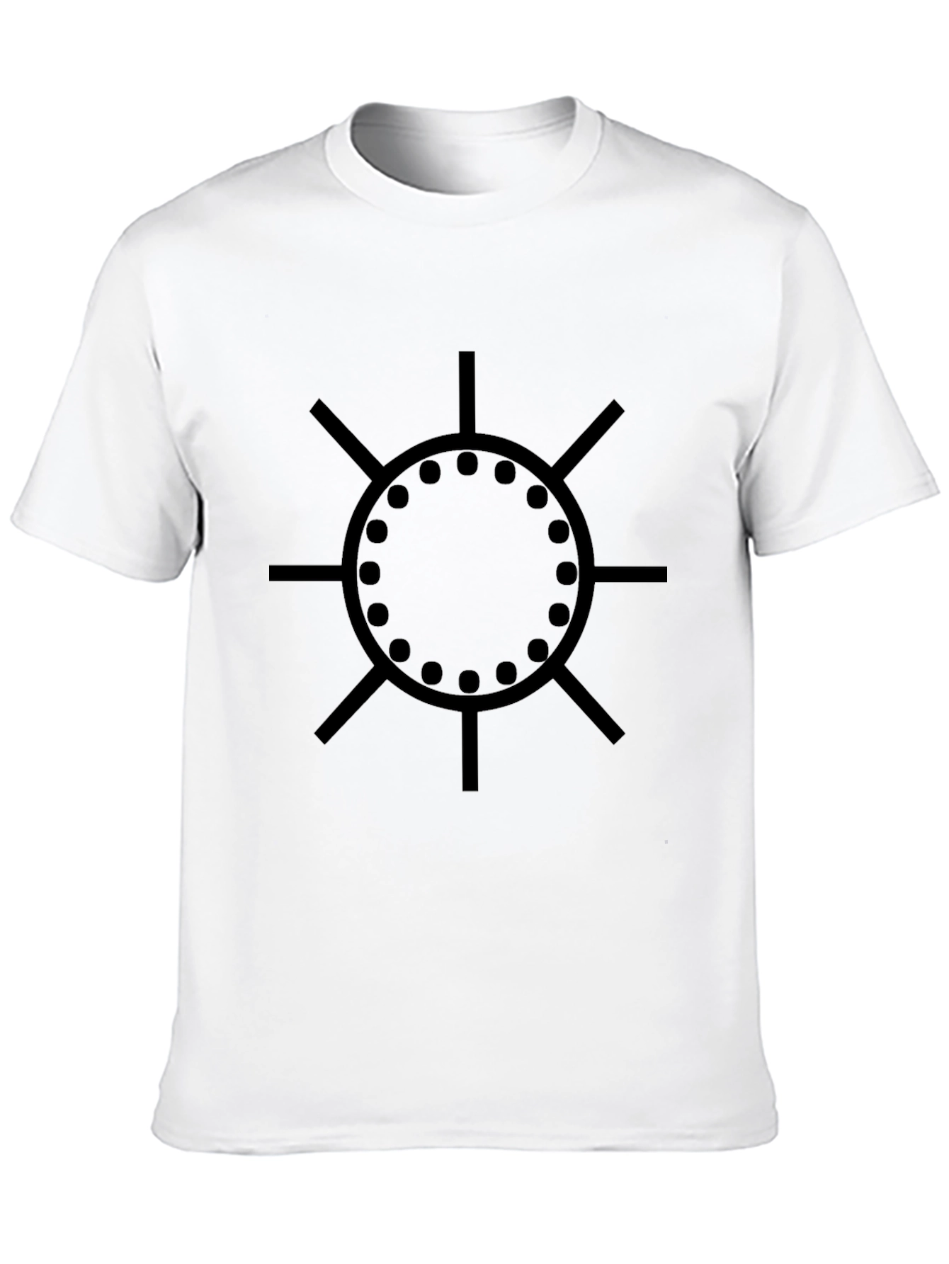 Geometric Graphic Print Black T-Shirt