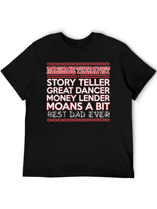 Massage Therapist Dad Joke Graphic T-Shirt