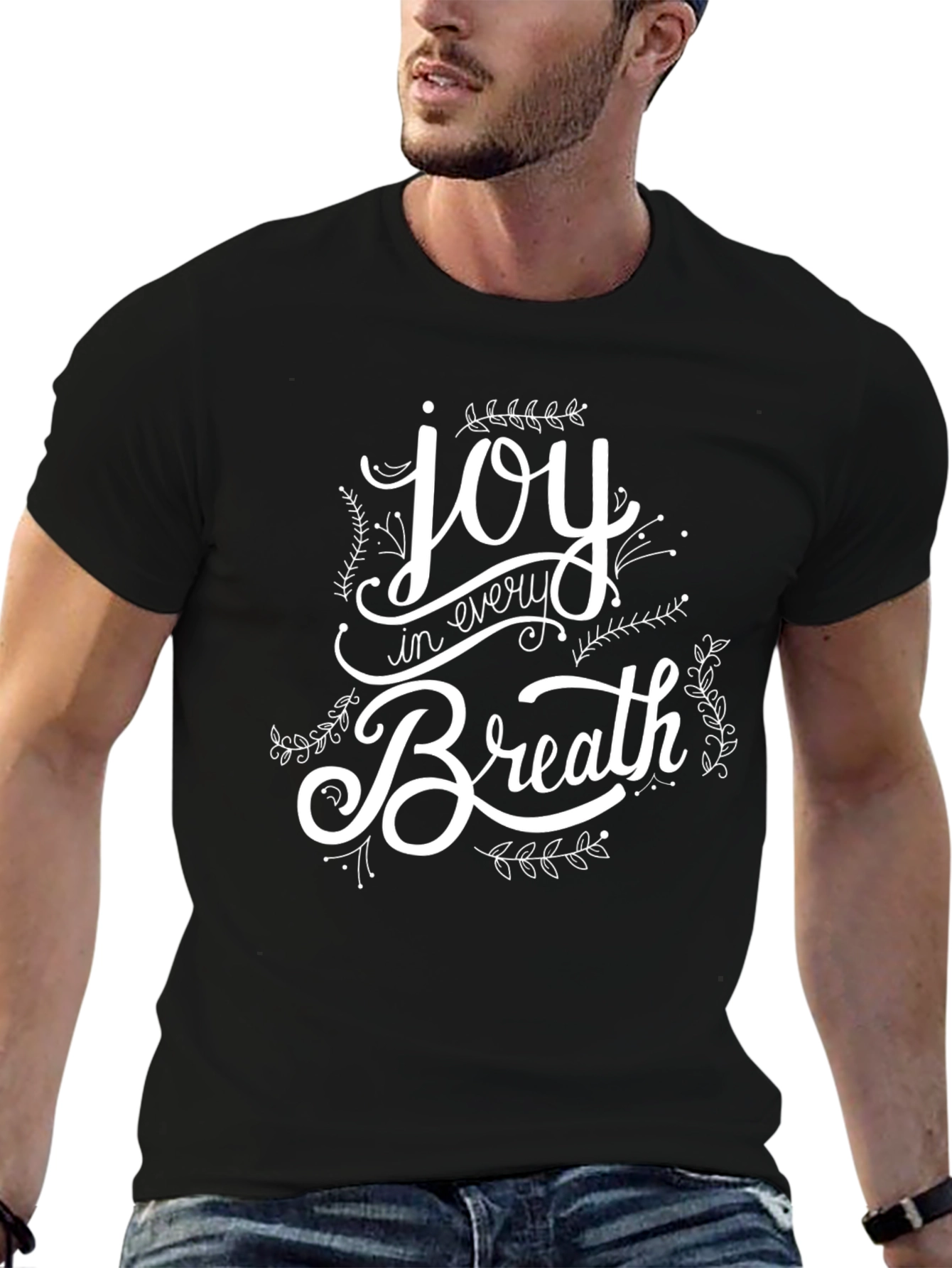 Joy in Every Breath Graphic Tee - Black