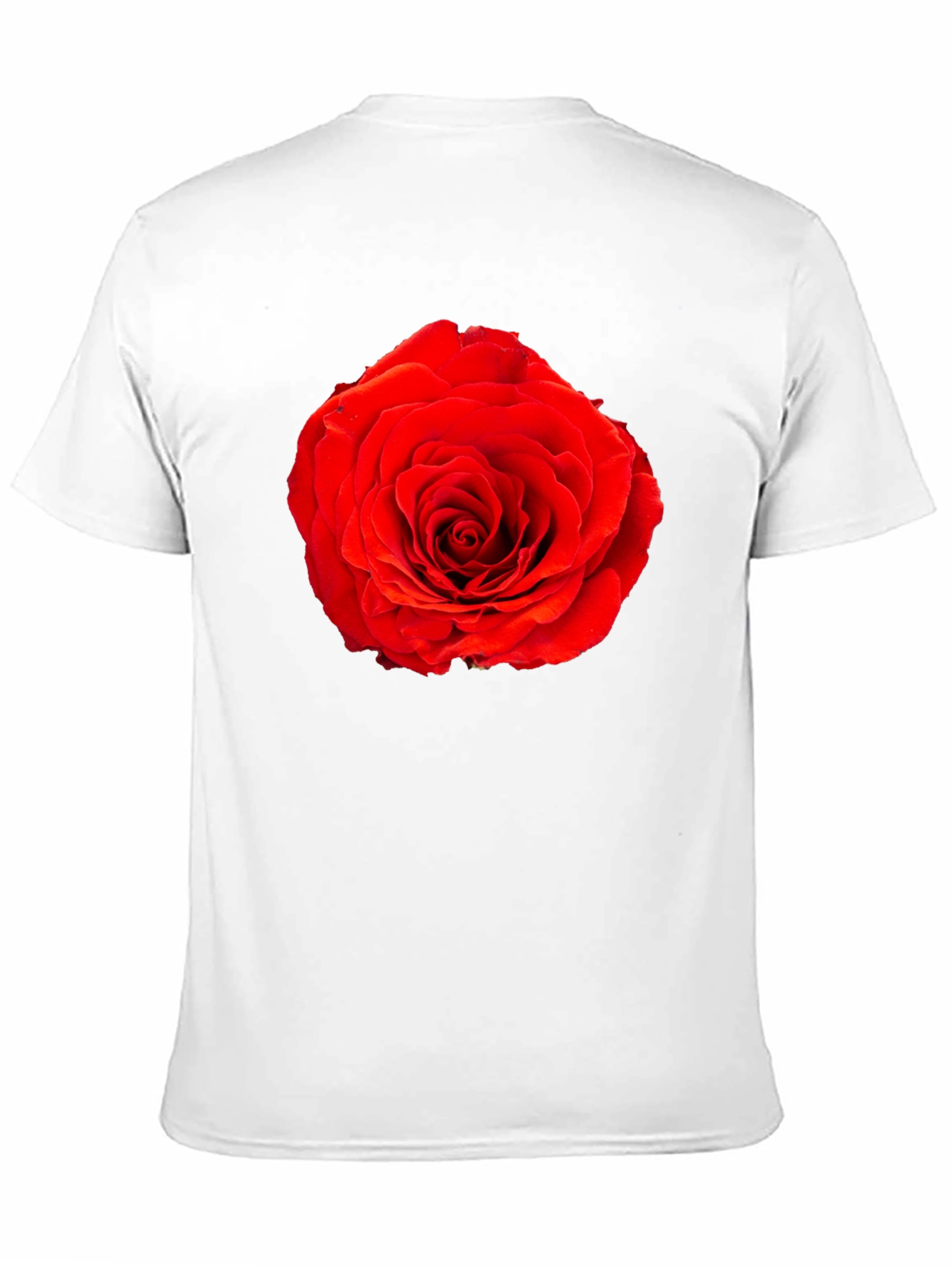Red Rose Graphic Black T-Shirt