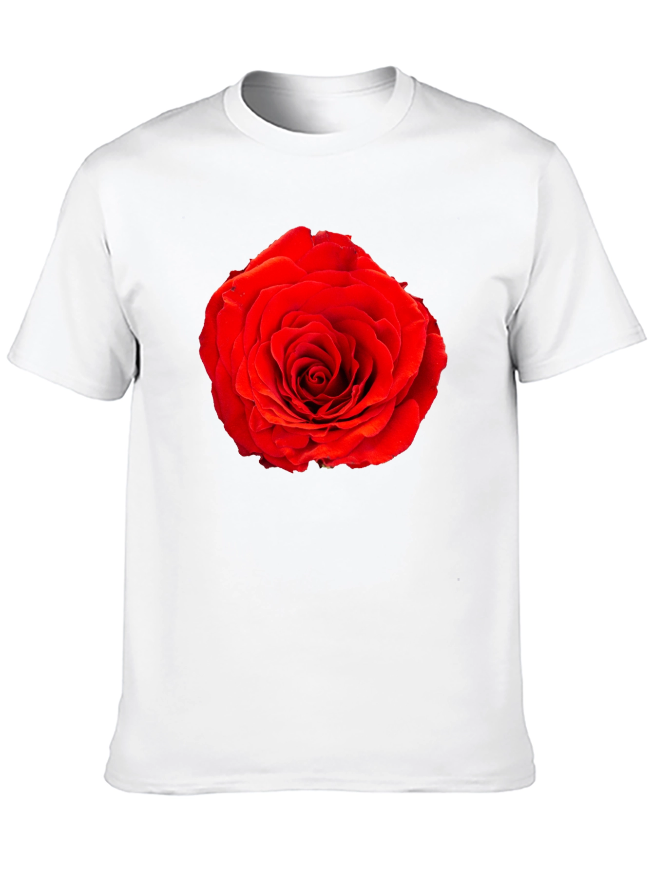 Red Rose Graphic Black T-Shirt
