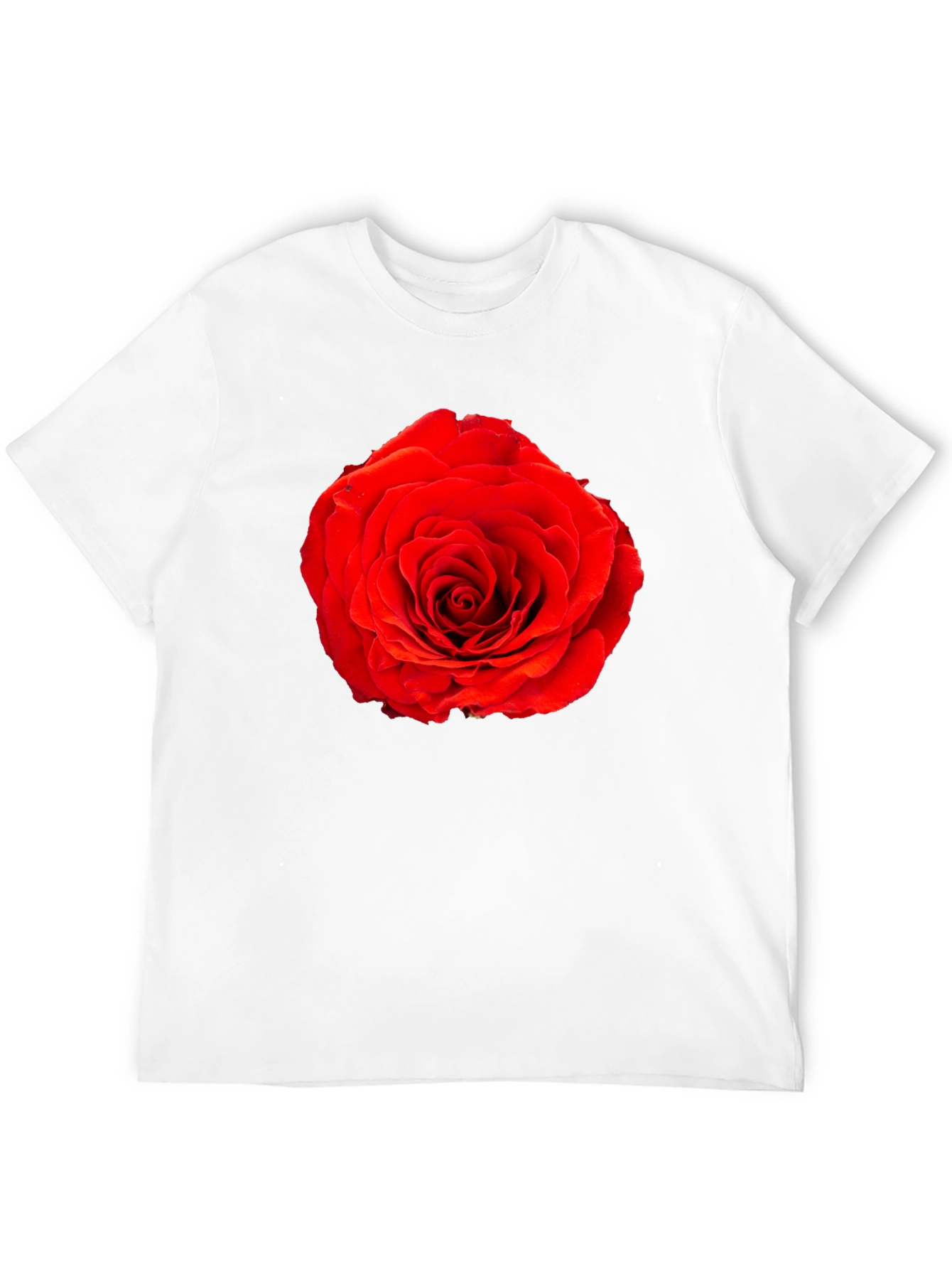 Red Rose Graphic Black T-Shirt