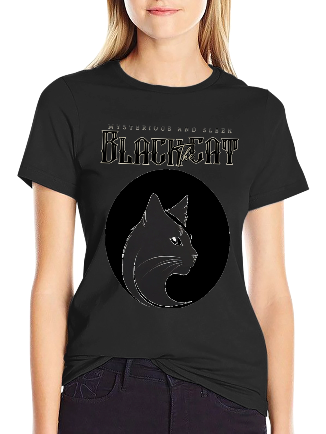 Mysterious Black Cat T-Shirt