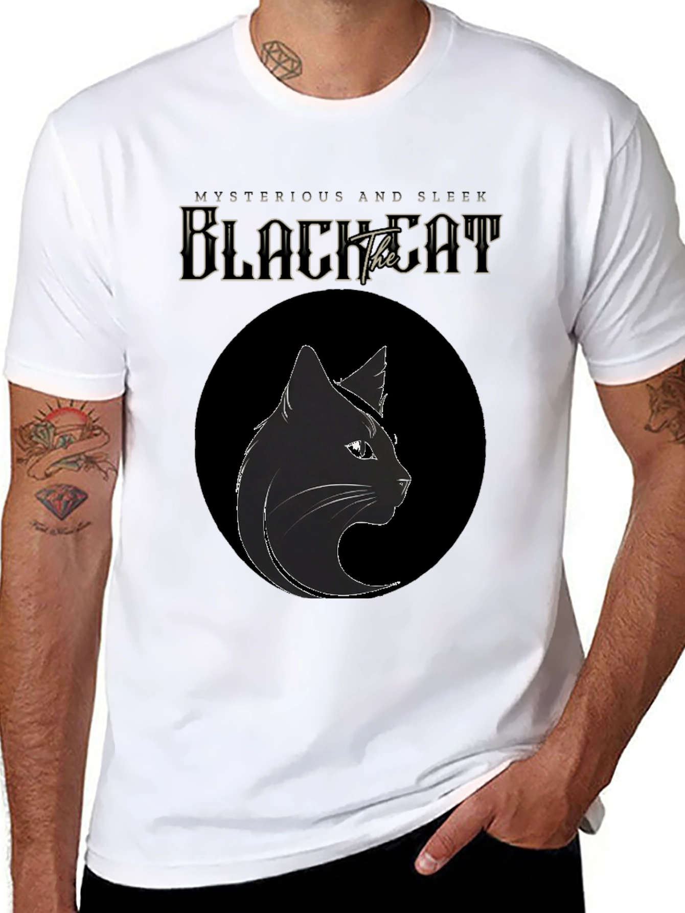 Mysterious Black Cat T-Shirt