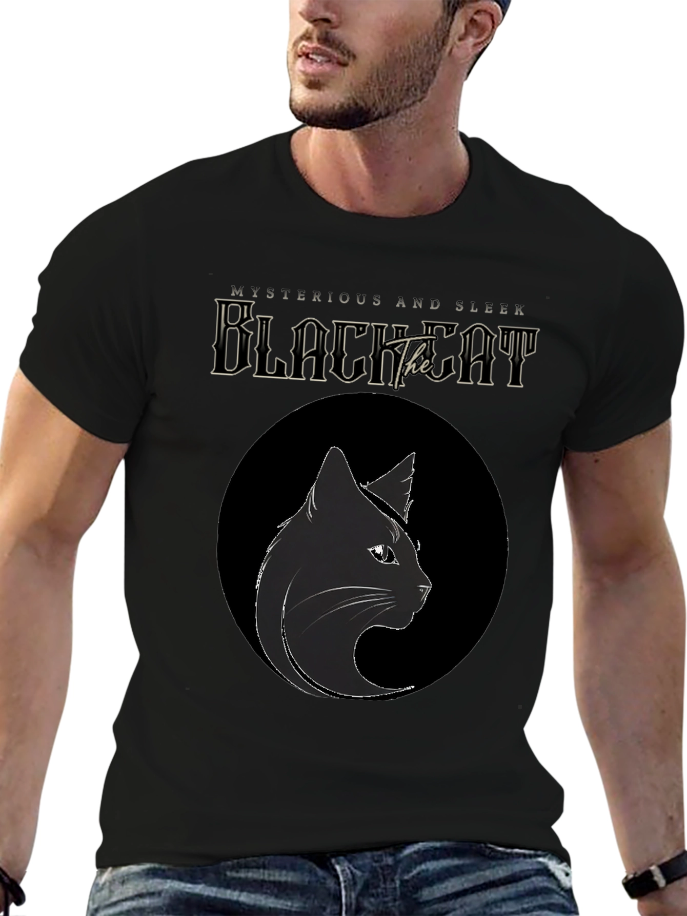 Mysterious Black Cat T-Shirt