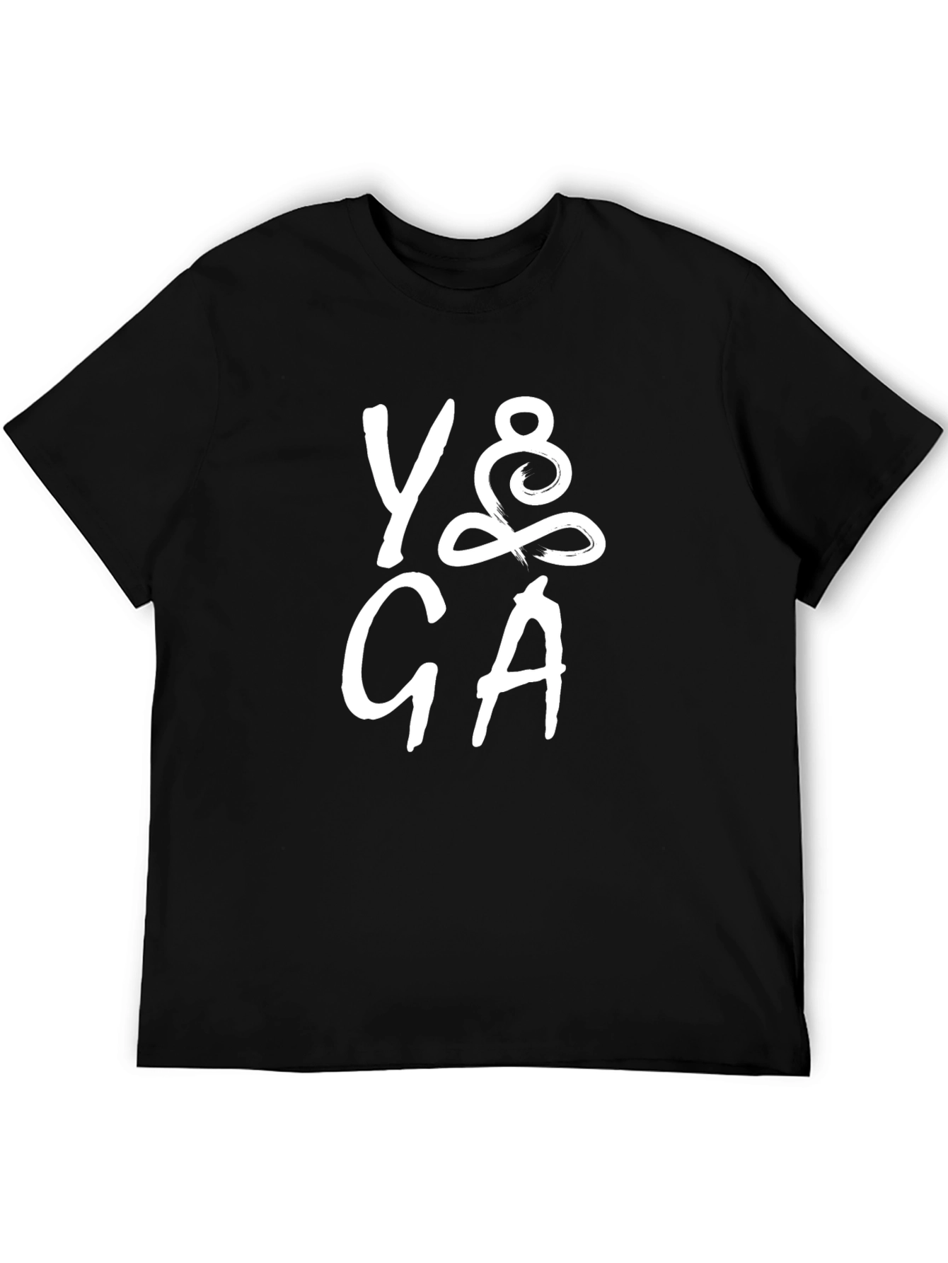 Yoga Graphic Print Black T-Shirt