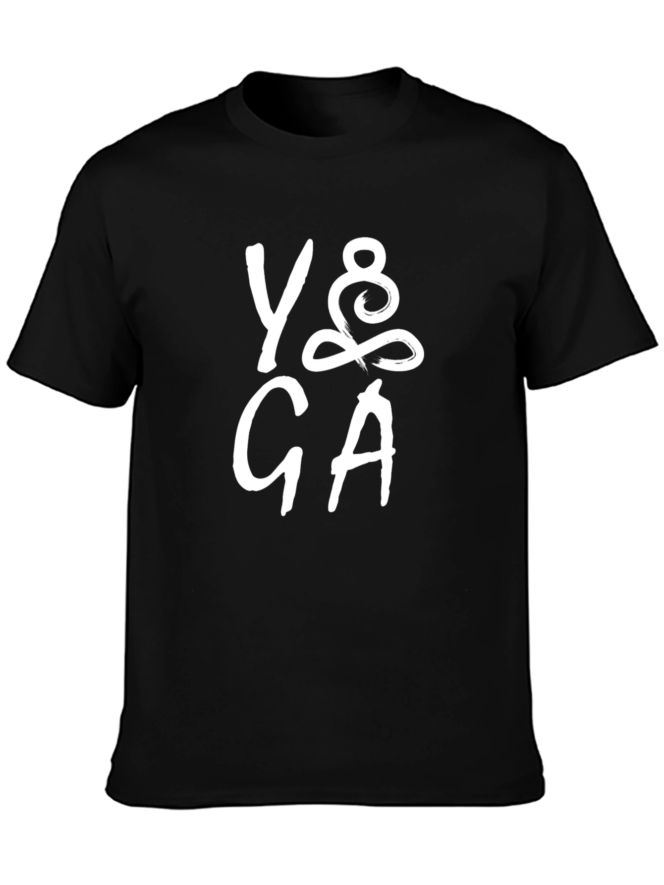 Yoga Graphic Print Black T-Shirt