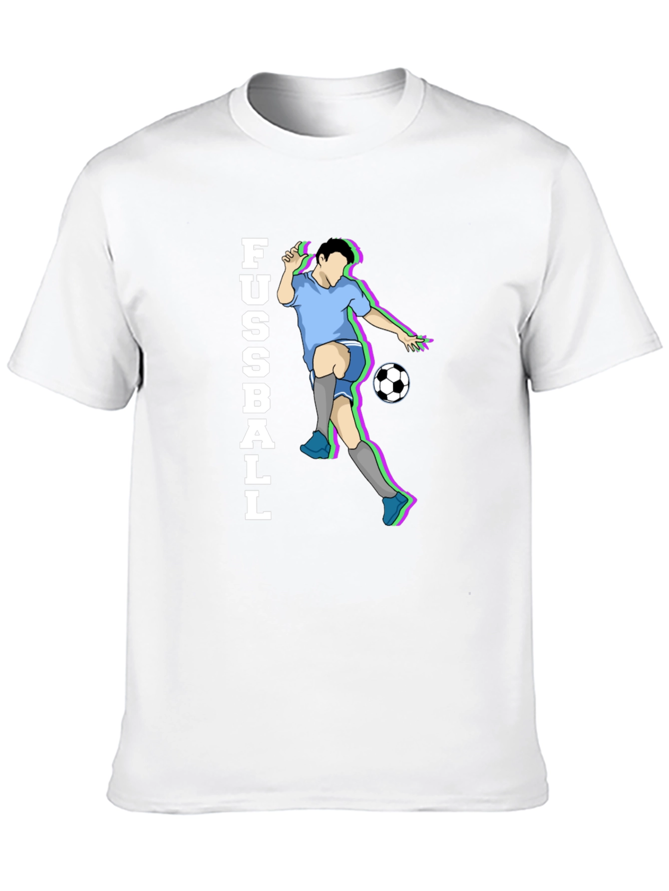 Fussball Graphic Tee - Black Cotton Soccer T-Shirt