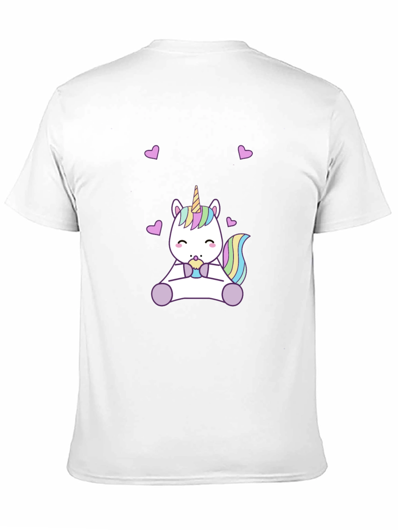 Cute Unicorn Black T-Shirt