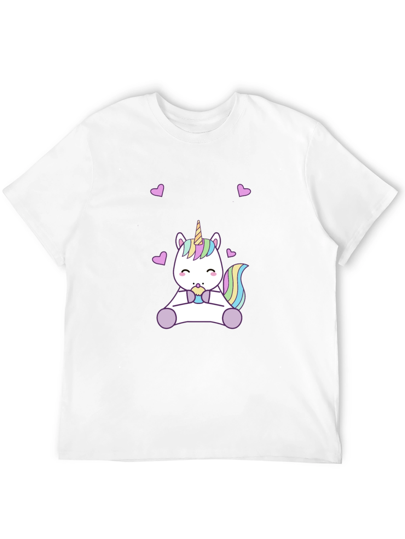 Cute Unicorn Black T-Shirt