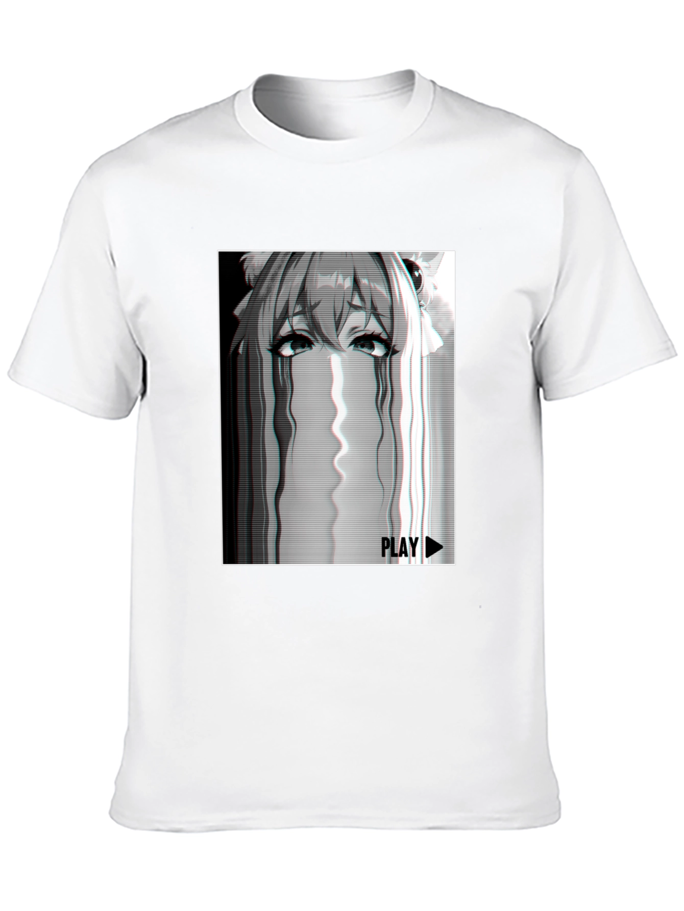Anime Glitch Tee - Playful Graphic T-Shirt