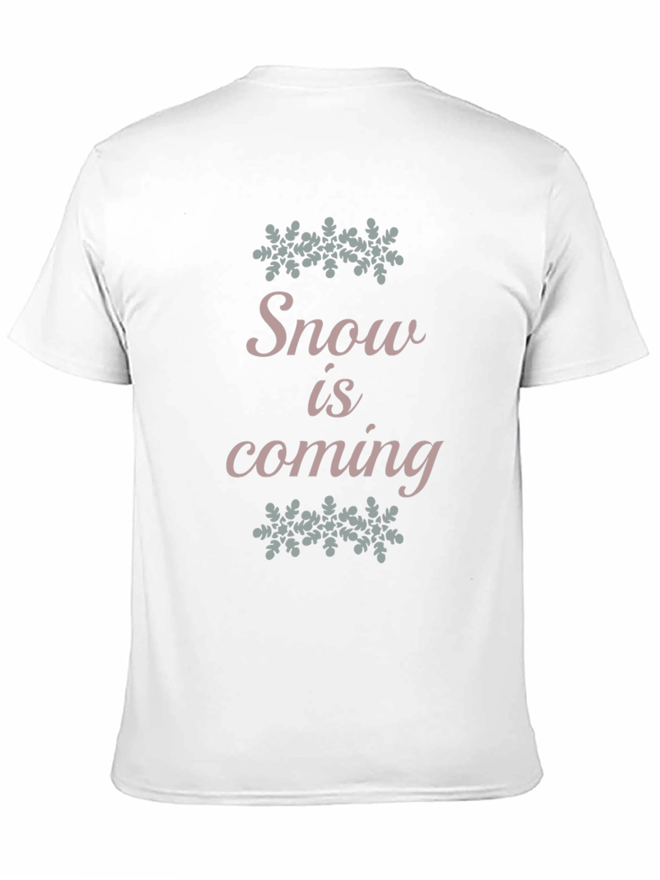 Snow is Coming Black Cotton Tee