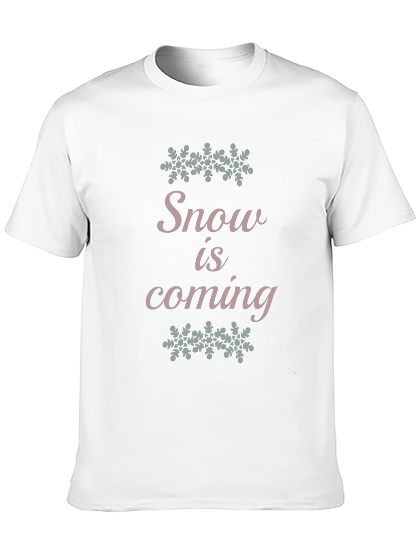 Snow is Coming Black Cotton Tee