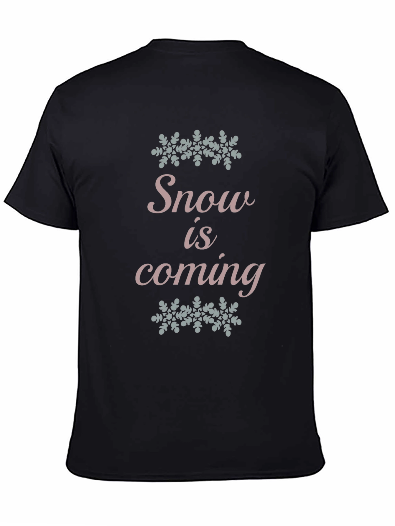 Snow is Coming Black Cotton Tee