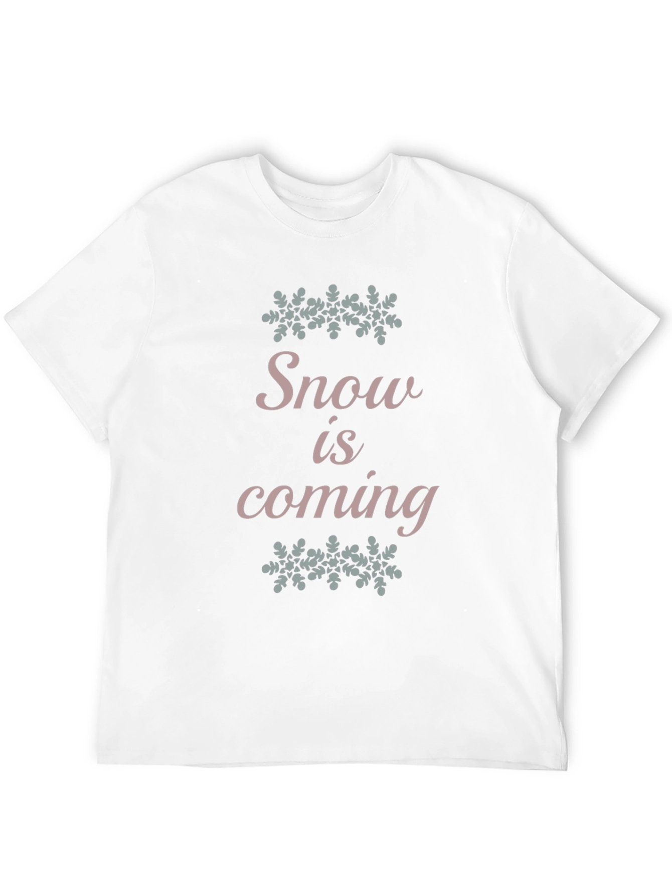 Snow is Coming Black Cotton Tee