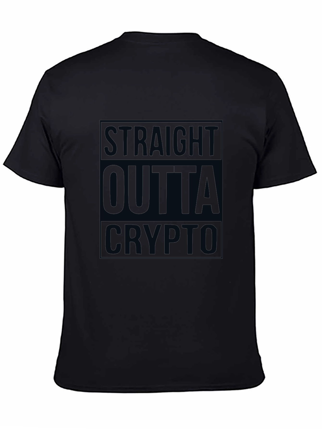 Straight Outta Crypto Mens Black T-Shirt