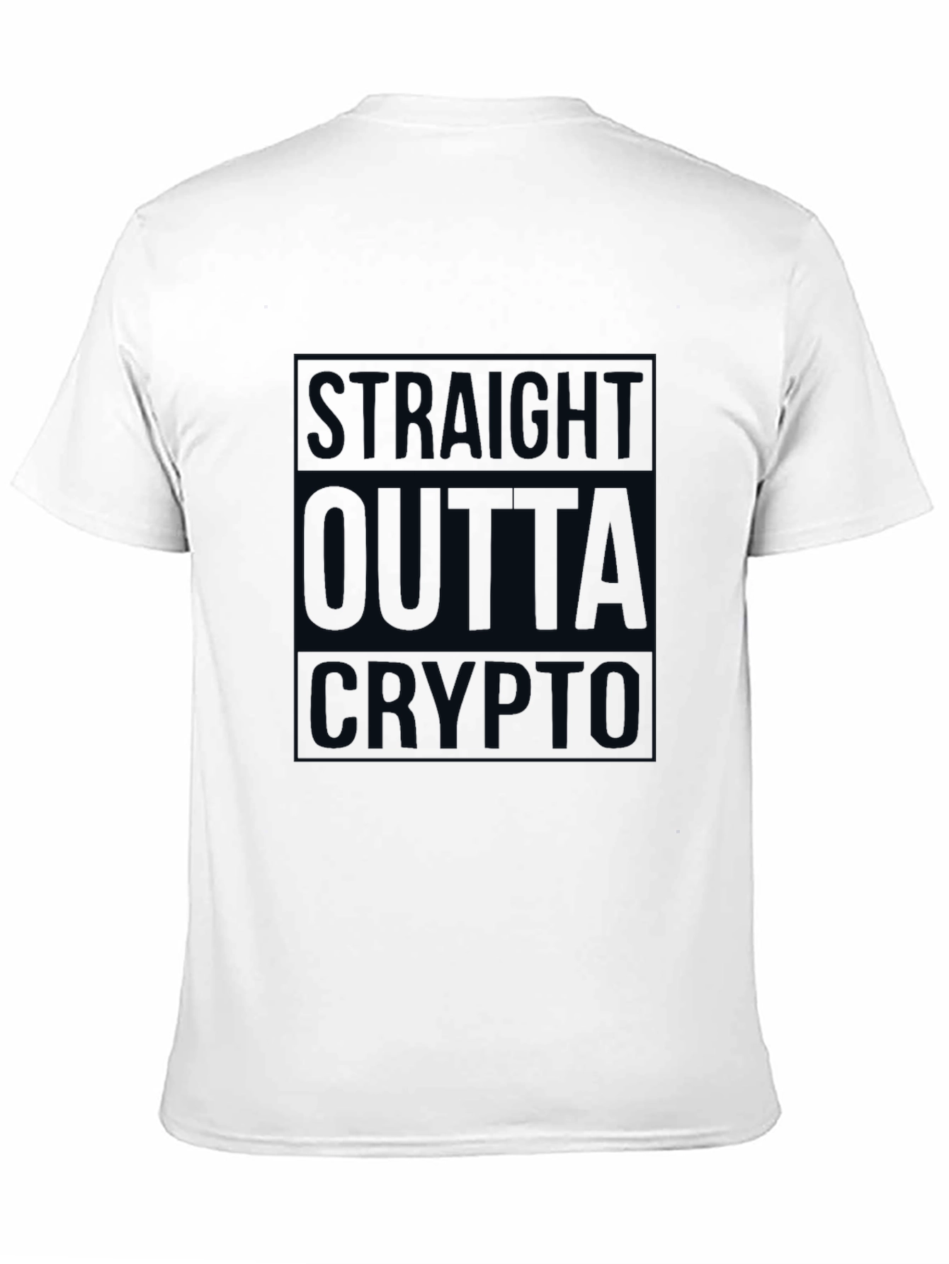 Straight Outta Crypto Mens Black T-Shirt