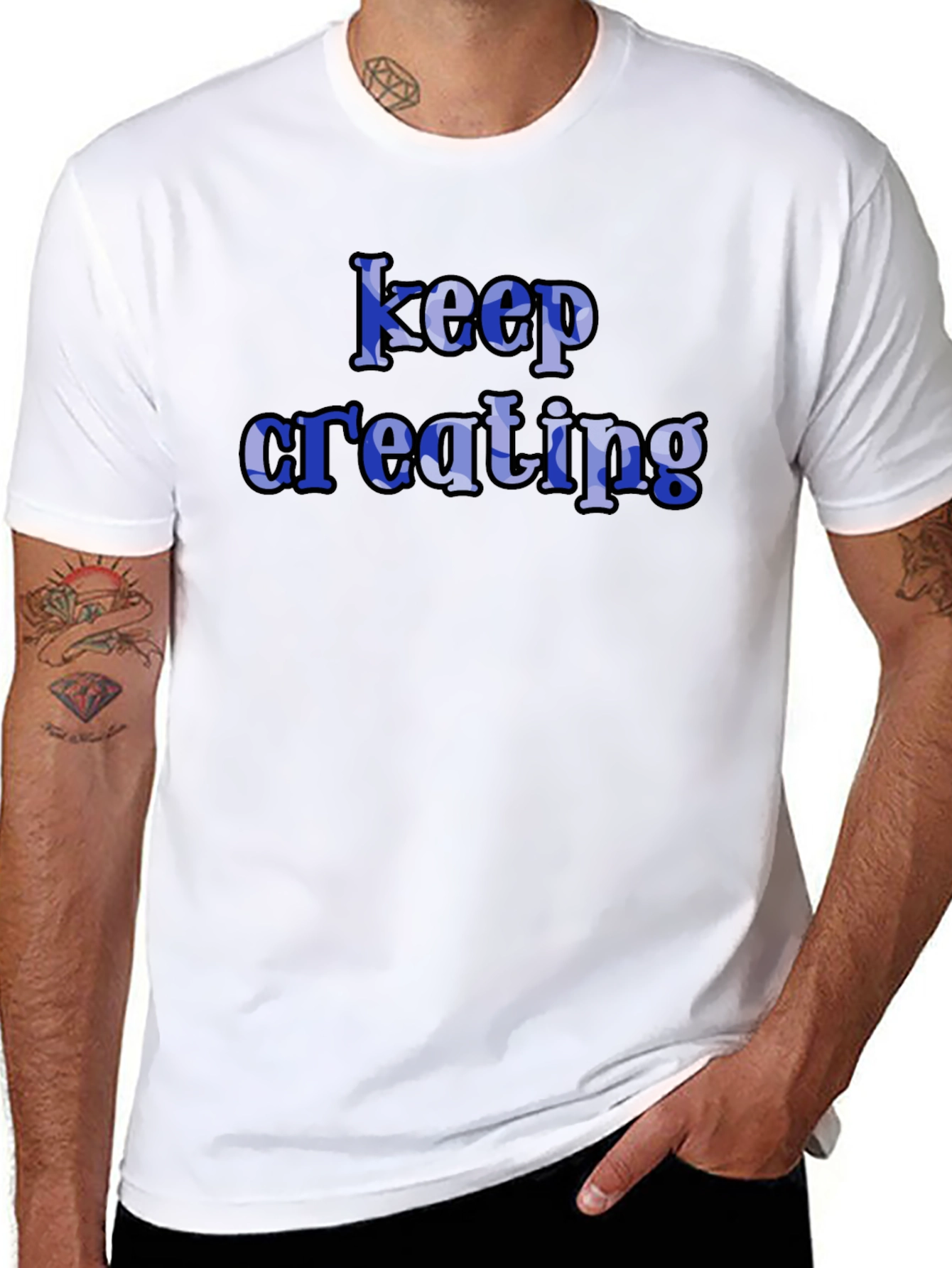 Keep Creating Black T-Shirt