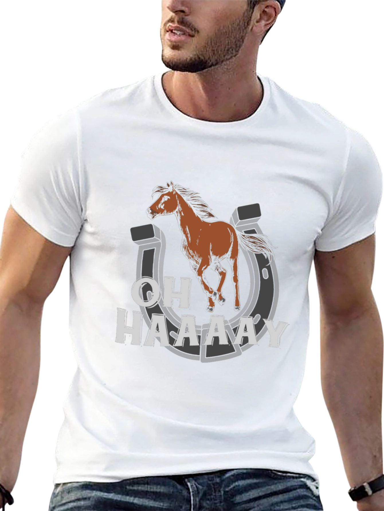 Funny Horse Graphic Tee - Oh Haaaay T-Shirt
