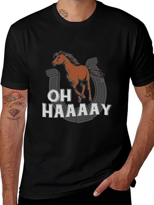 Funny Horse Graphic Tee - Oh Haaaay T-Shirt