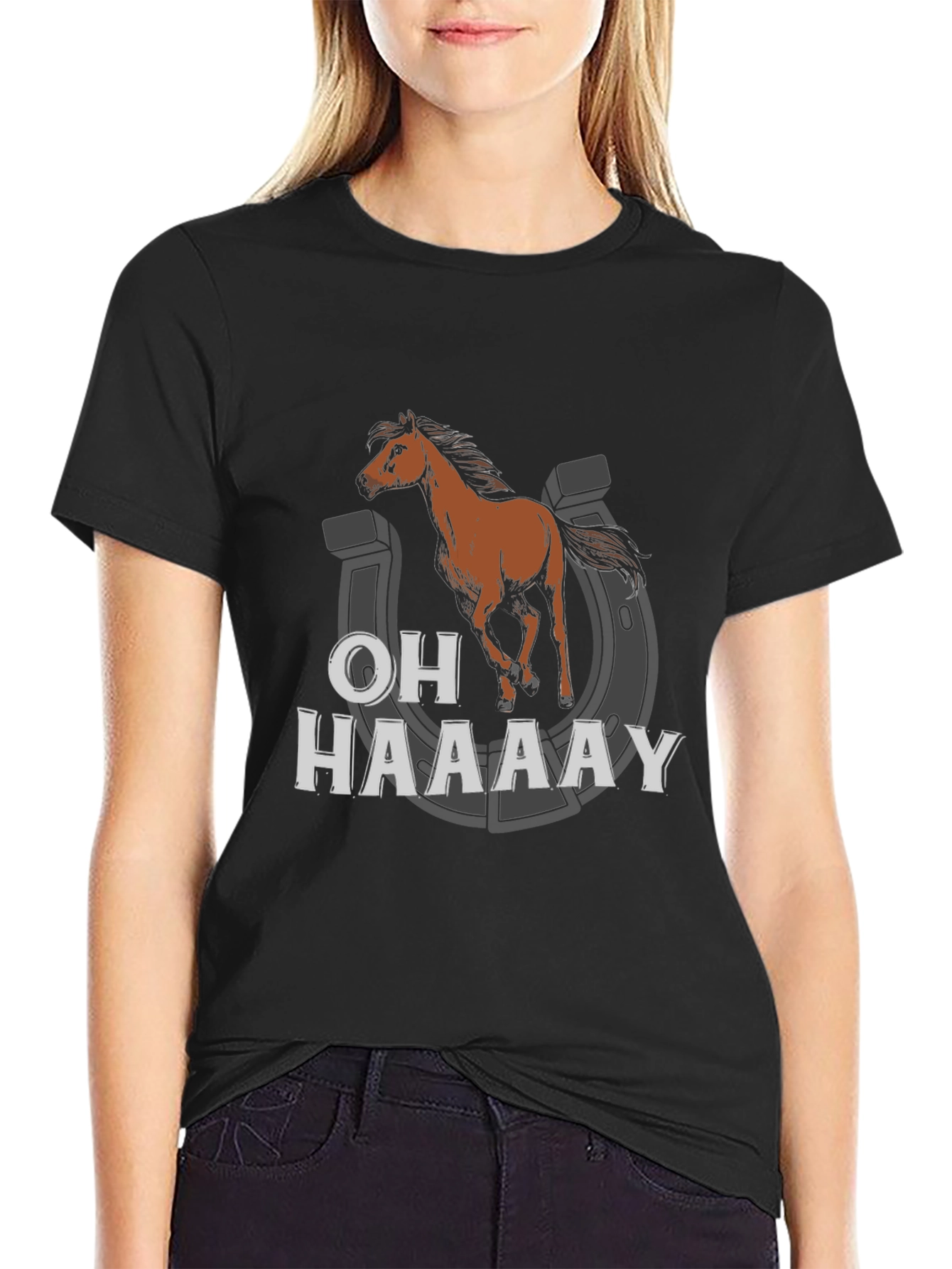 Funny Horse Graphic Tee - Oh Haaaay T-Shirt