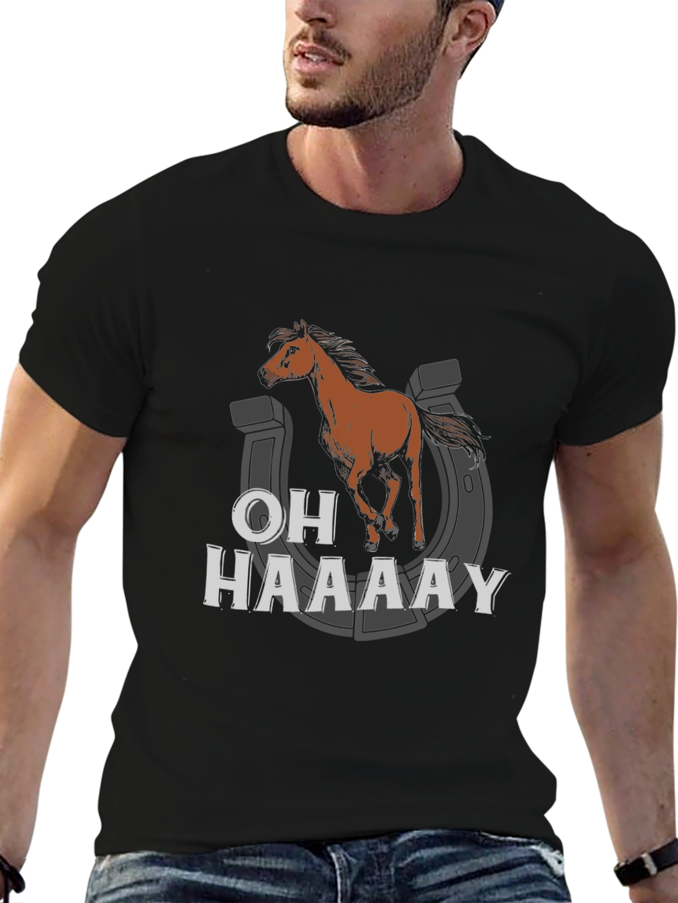 Funny Horse Graphic Tee - Oh Haaaay T-Shirt