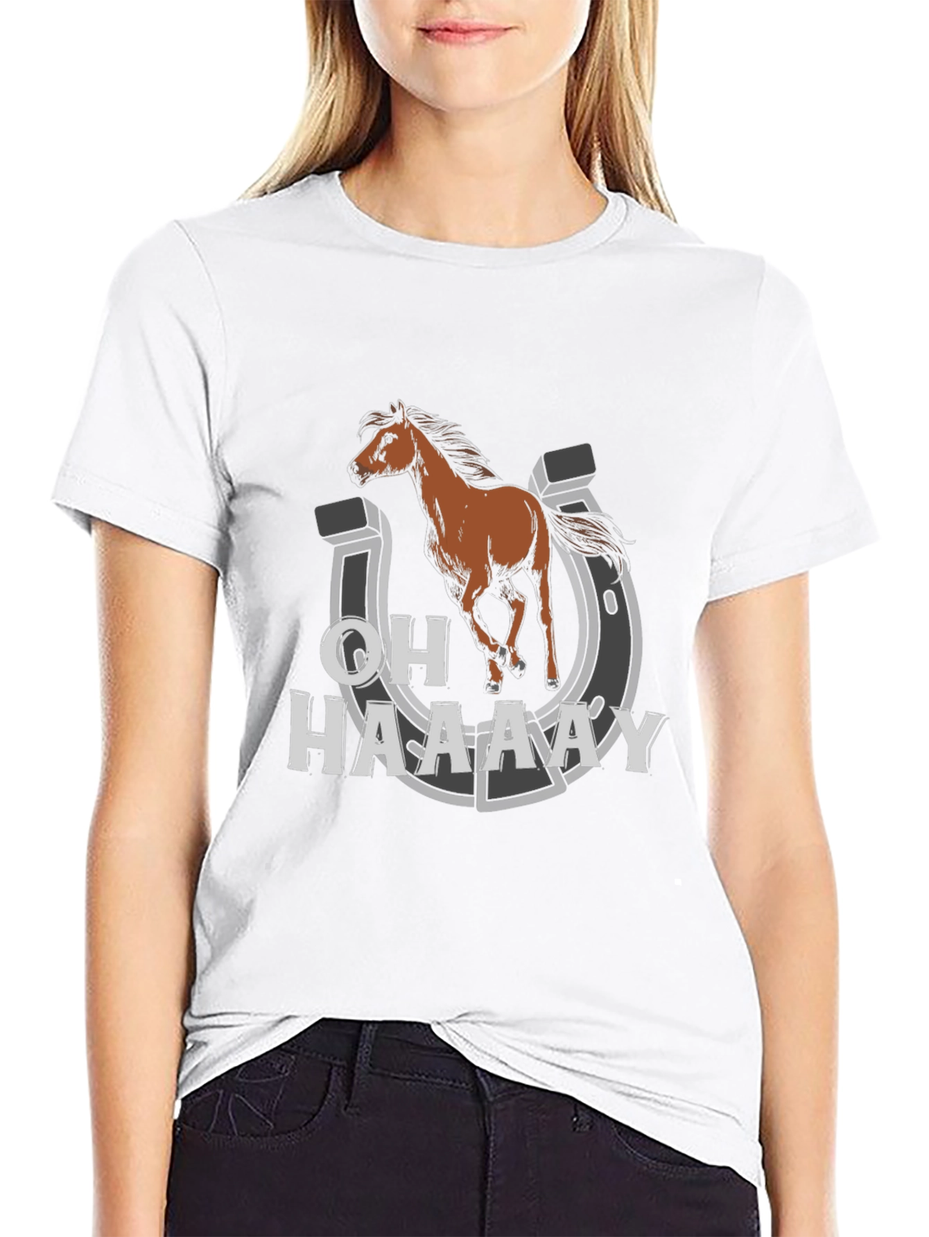 Funny Horse Graphic Tee - Oh Haaaay T-Shirt