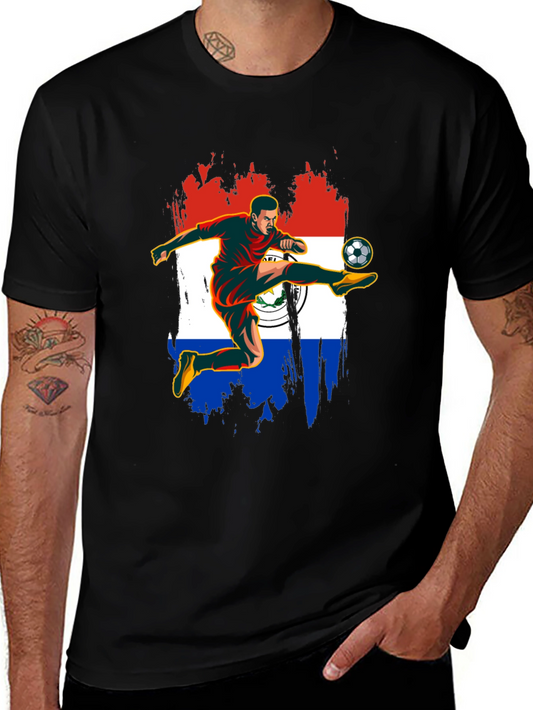 Paraguay Soccer Fan T-Shirt - Football Player Design