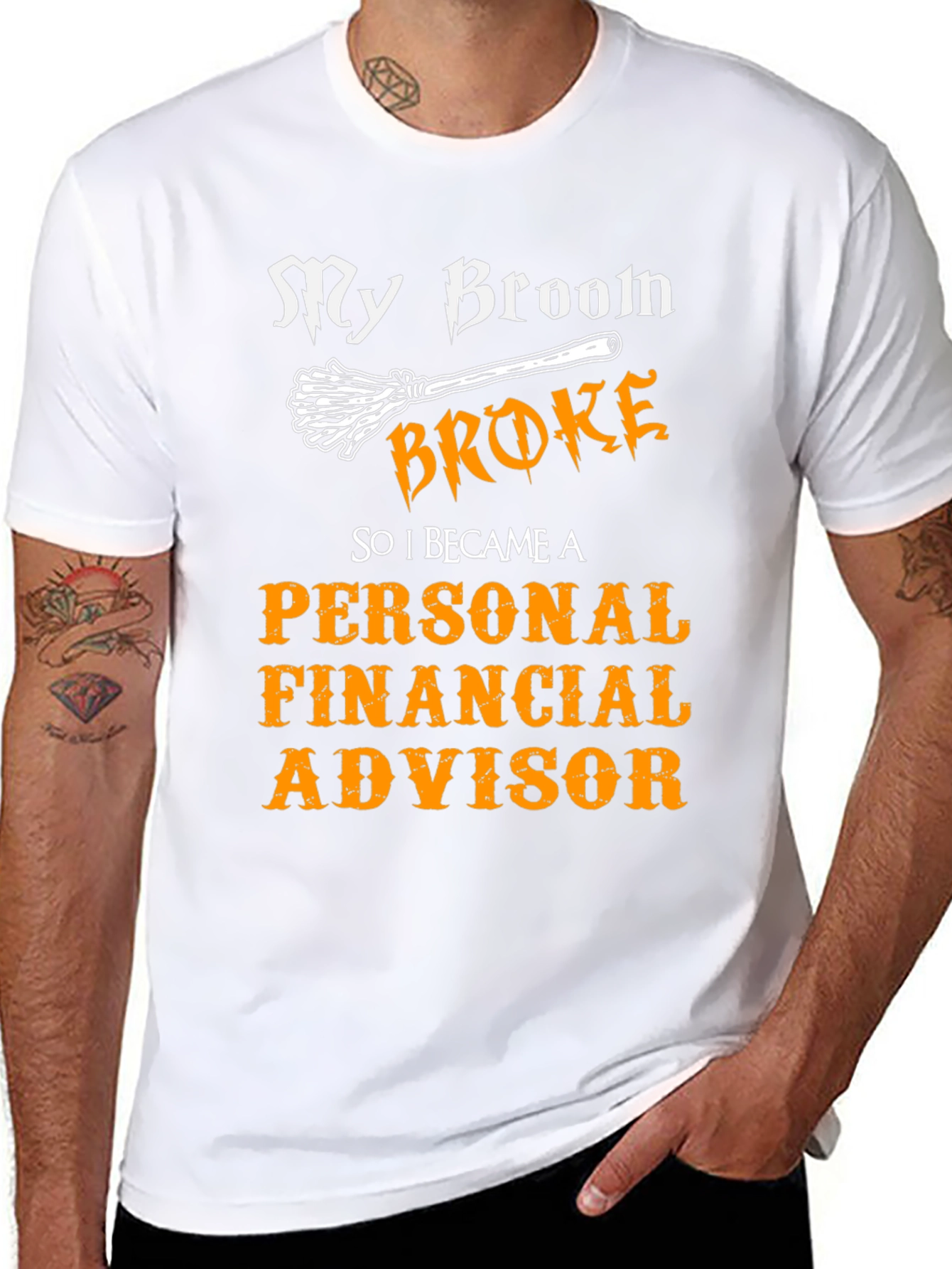 Broom Broke Personal Financial Advisor T-Shirt