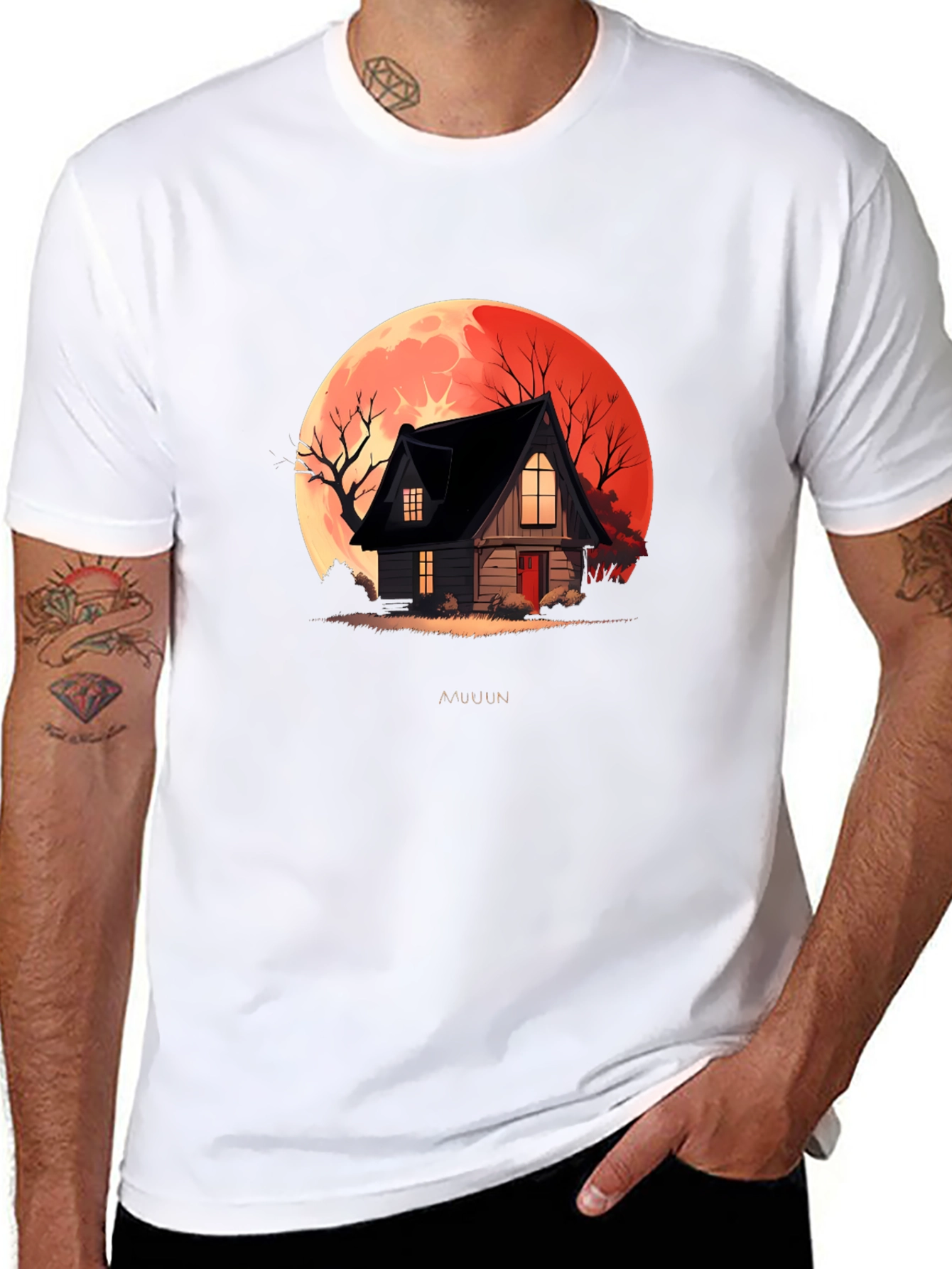 Spooky House Graphic T-Shirt