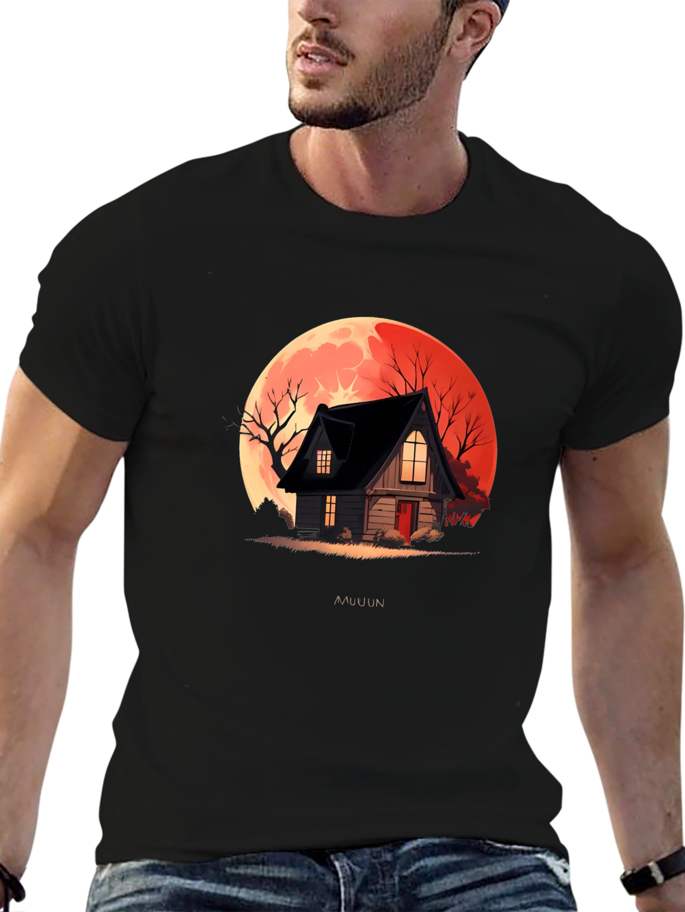 Spooky House Graphic T-Shirt