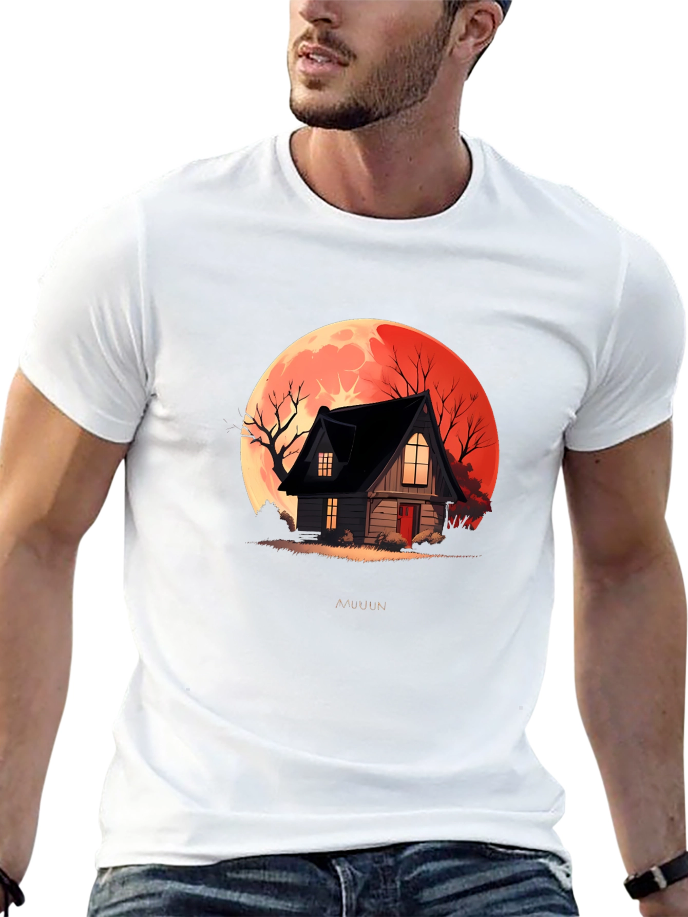 Spooky House Graphic T-Shirt