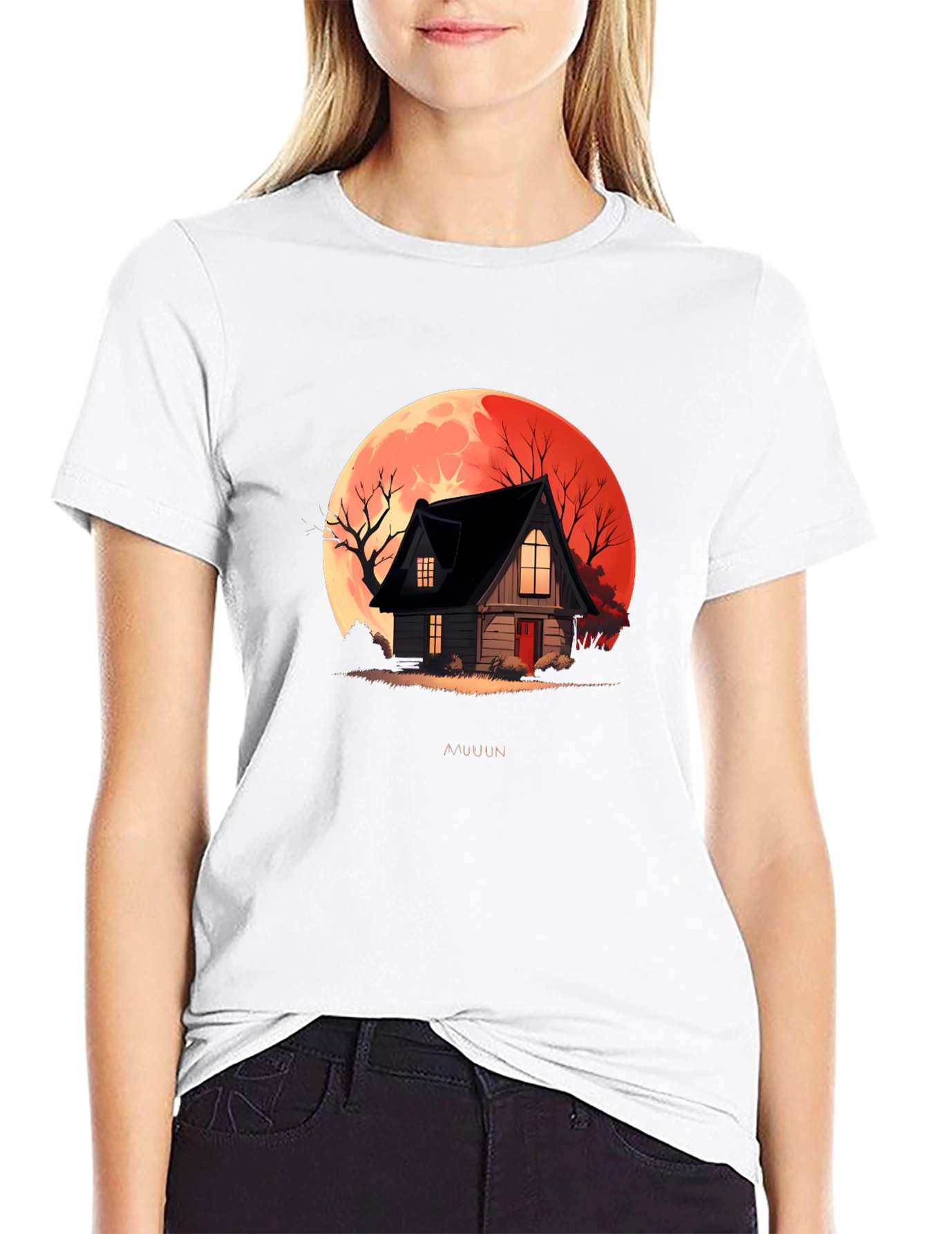 Spooky House Graphic T-Shirt