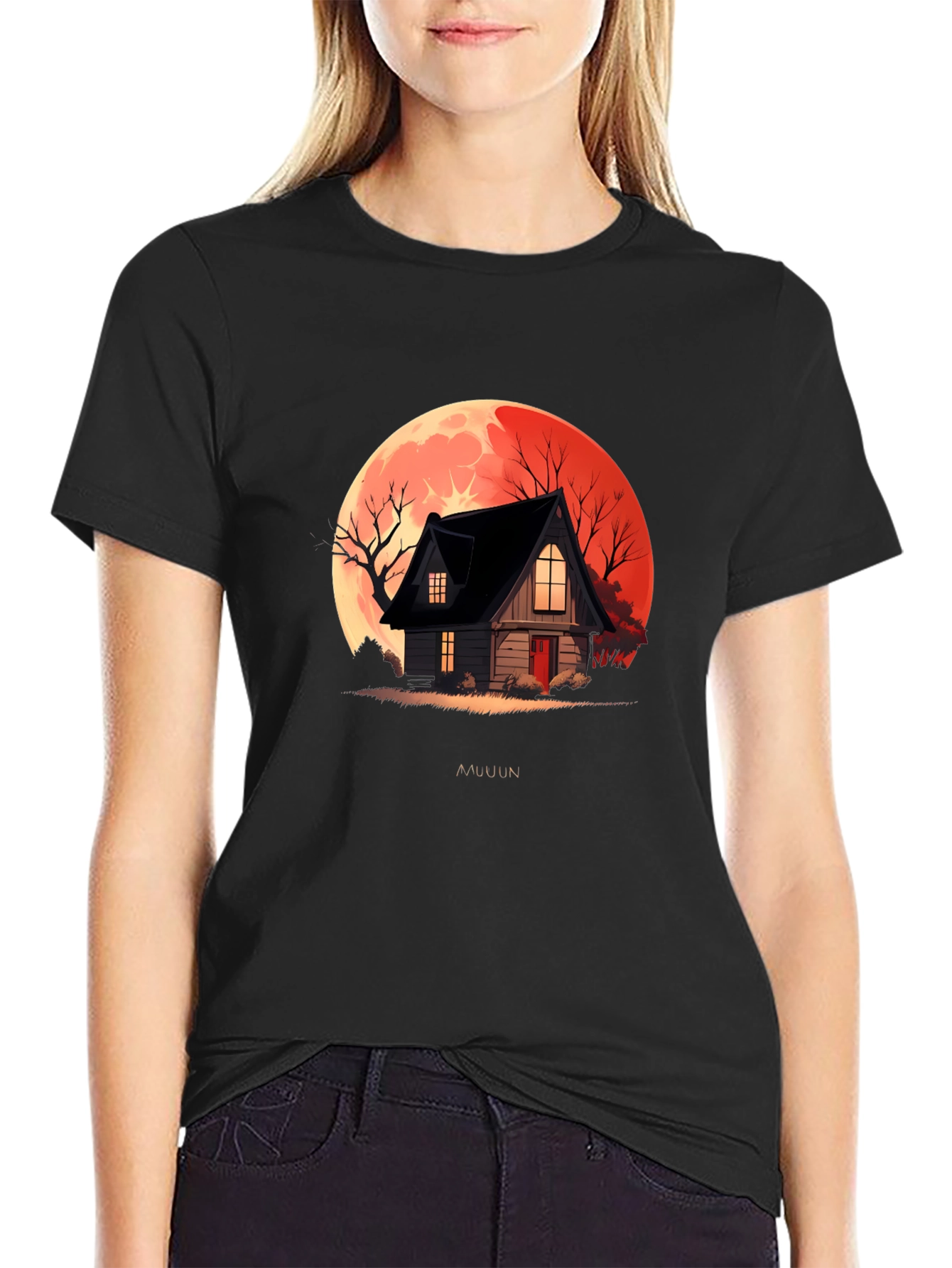 Spooky House Graphic T-Shirt