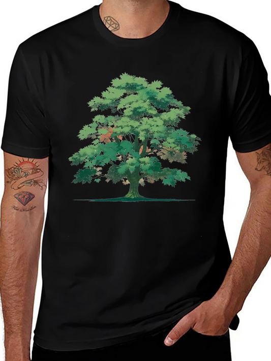 Tree Graphic Tee - Nature Inspired Black T-Shirt