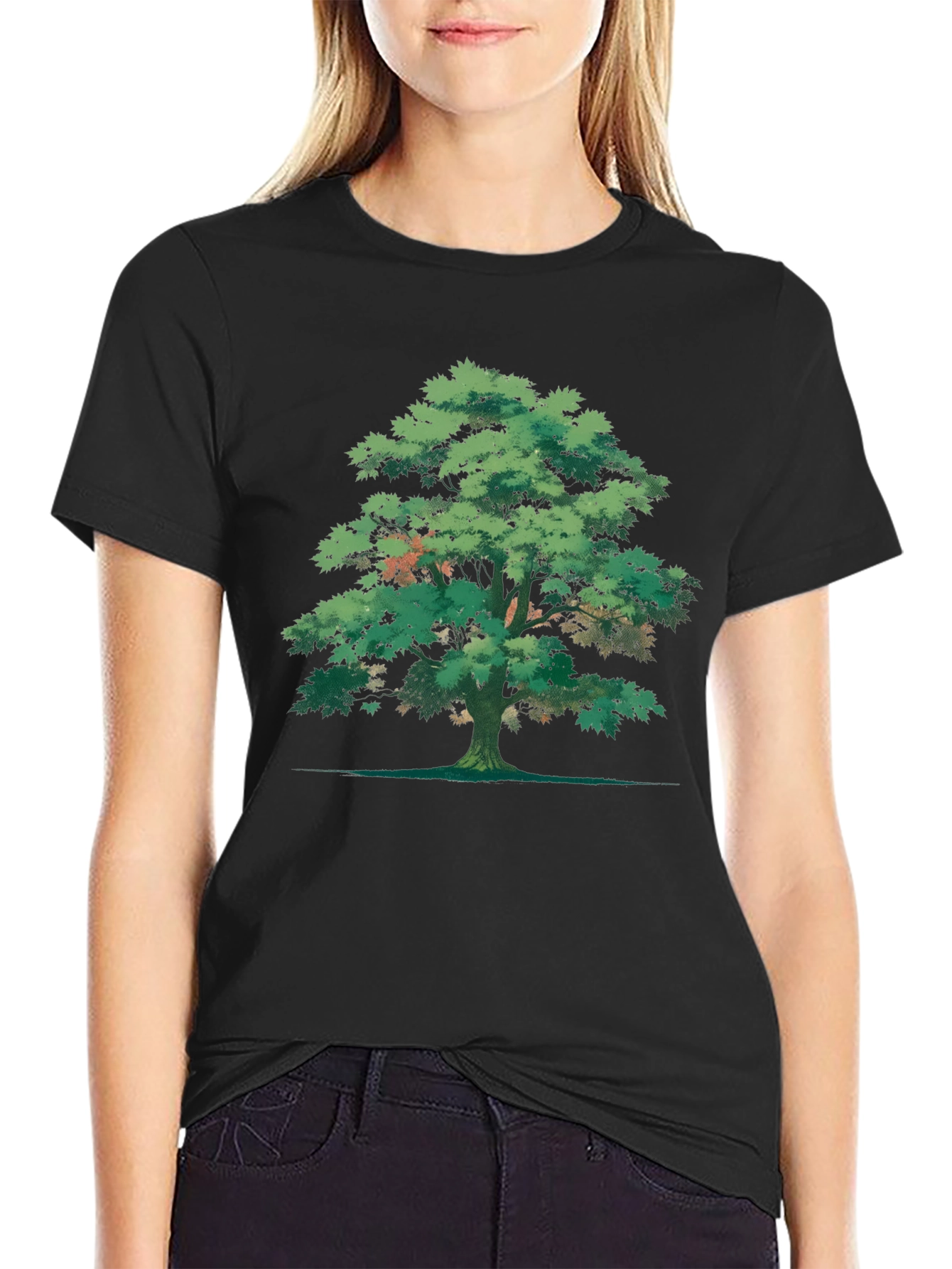 Tree Graphic Tee - Nature Inspired Black T-Shirt