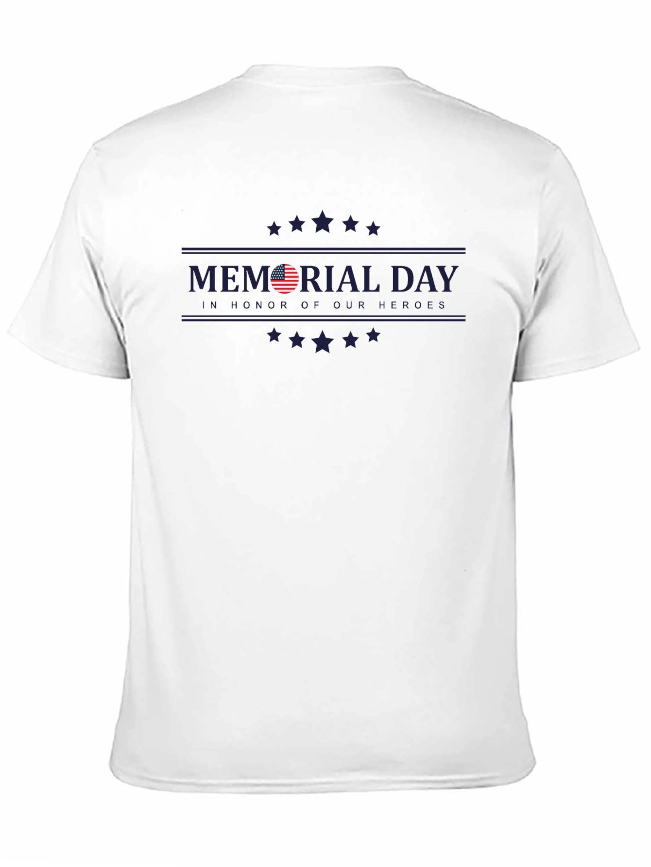 Memorial Day Graphic Print Black T-Shirt