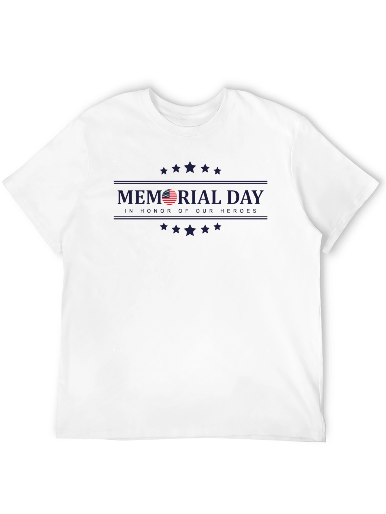 Memorial Day Graphic Print Black T-Shirt