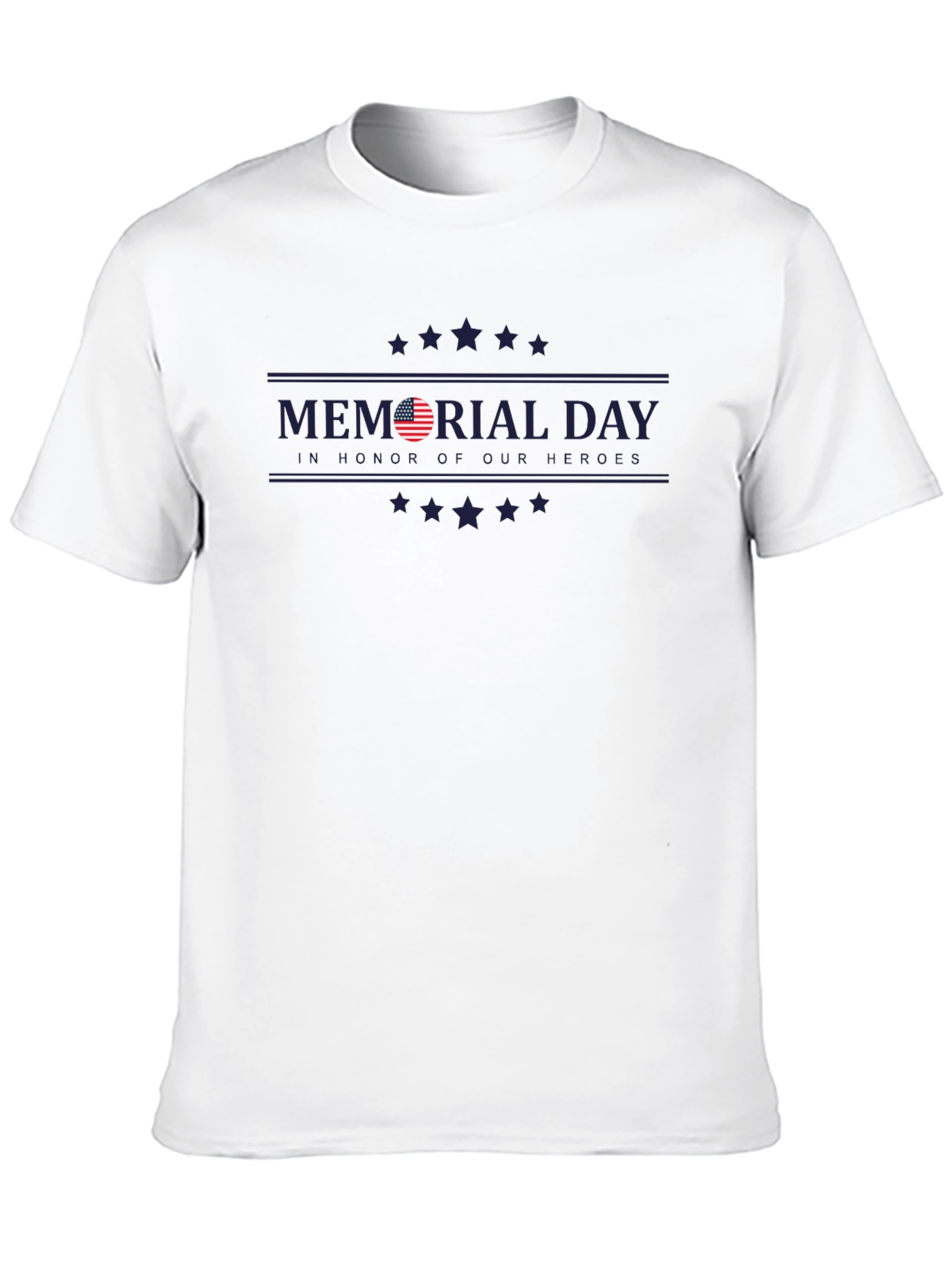 Memorial Day Graphic Print Black T-Shirt
