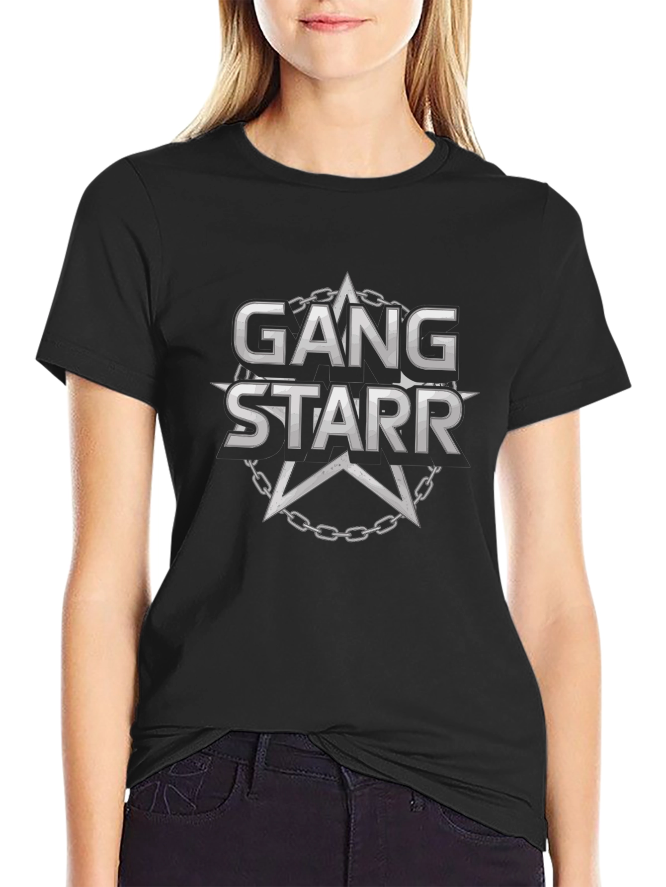 Gang Starr Logo Black T-Shirt