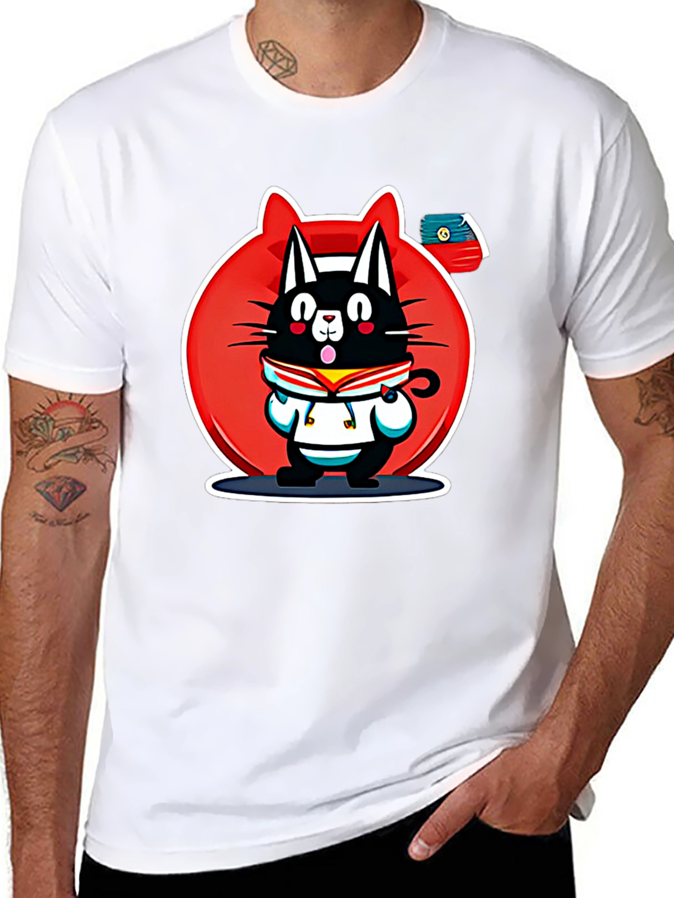 Cartoon Cat T-Shirt