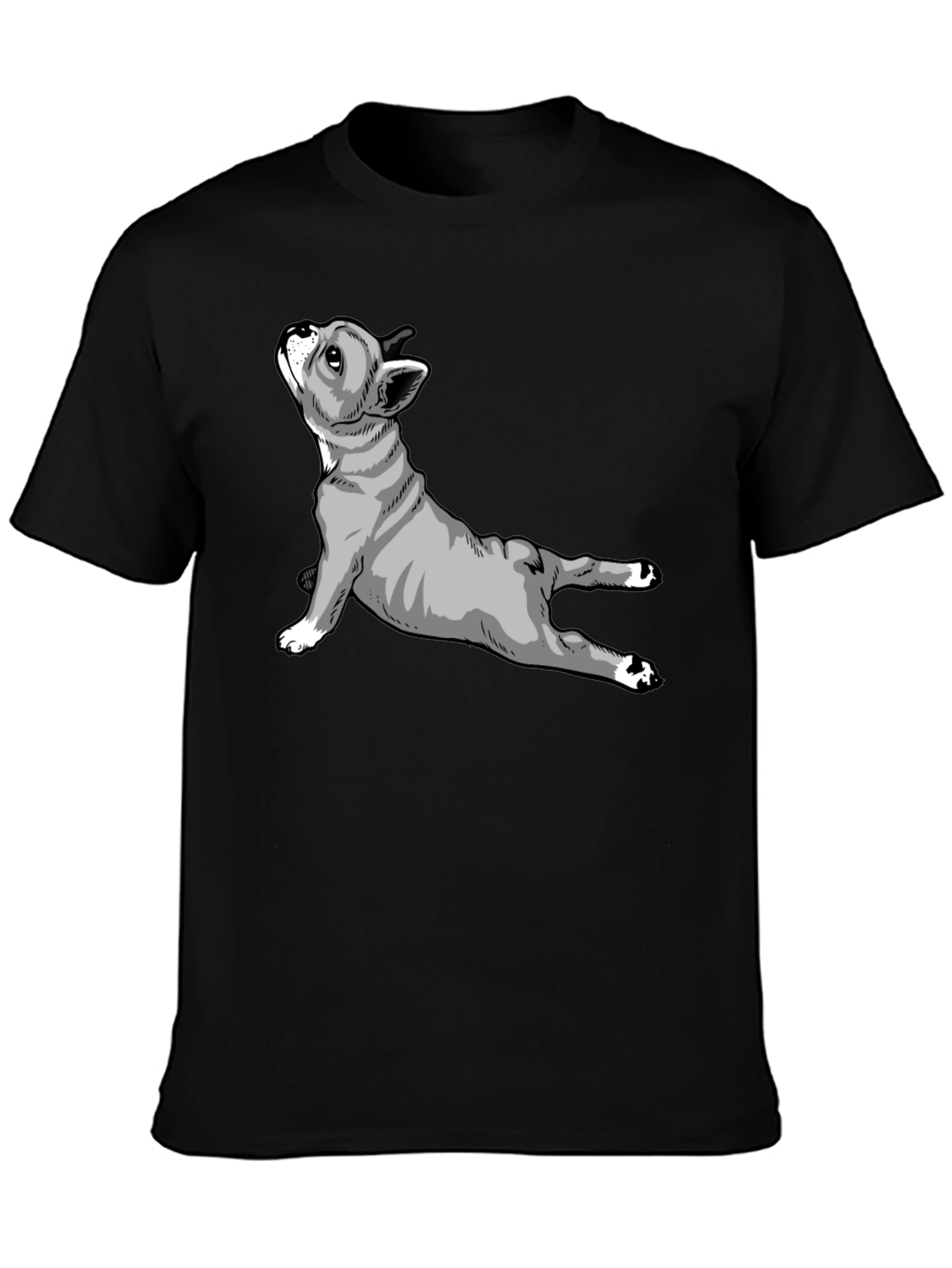 Yoga Dog Graphic T-Shirt - Black