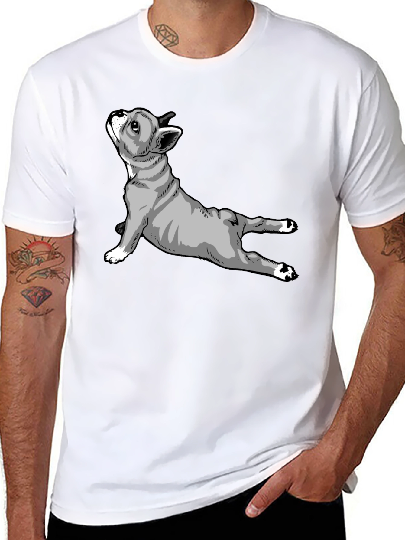 Yoga Dog Graphic T-Shirt - Black